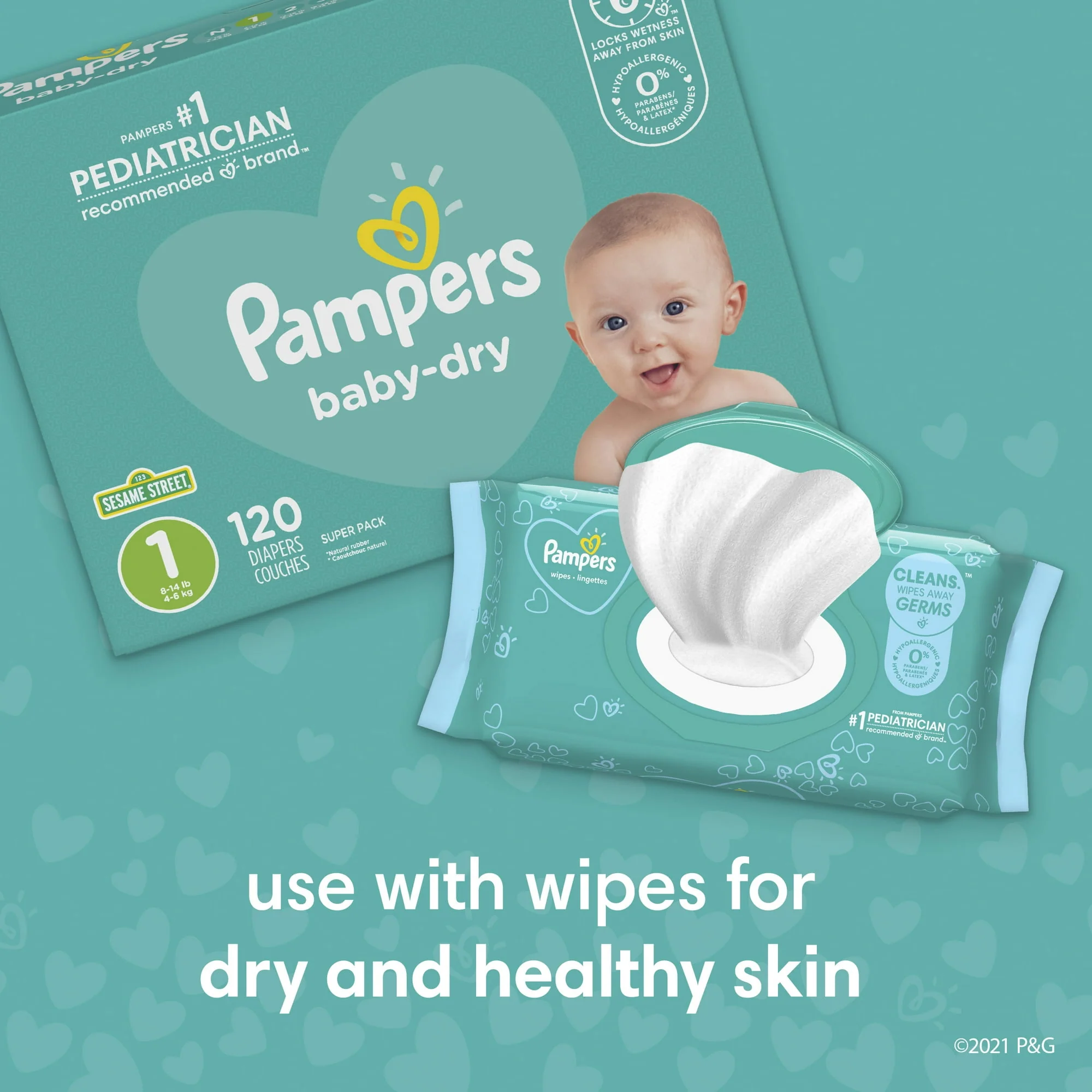 Pampers Baby Dry Diapers Size 5 24 Count
