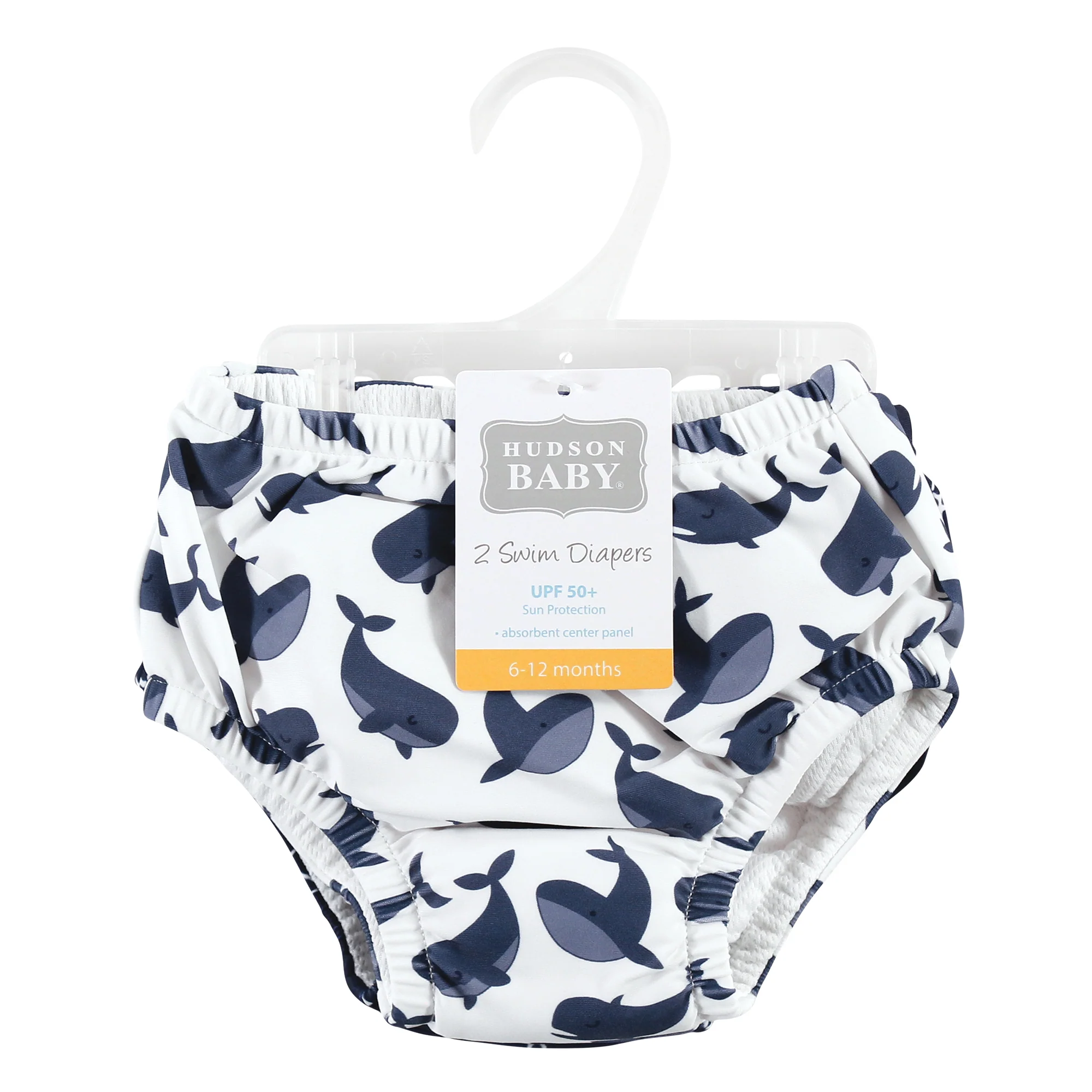 Hudson Baby Infant Boy Swim Diapers, Whale Anchor