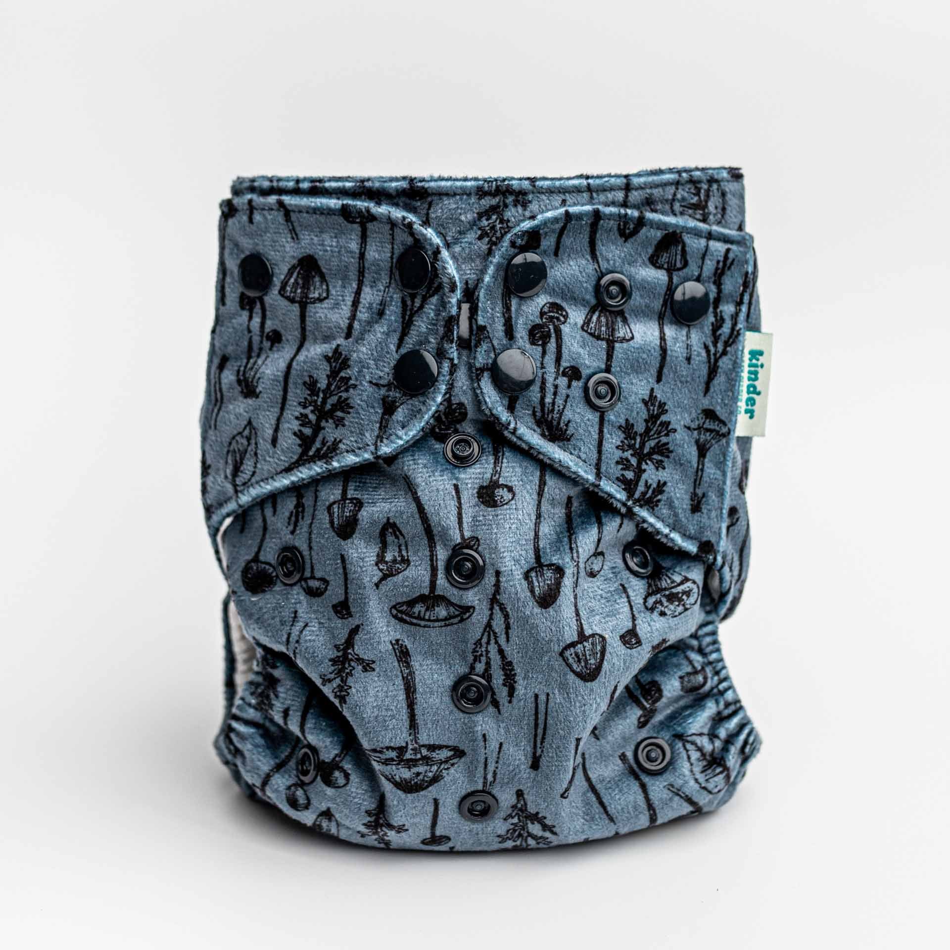 Kinder Cloth Diaper Co. Lounger Pocket Cloth Diaper — Minky Fleece with Athletic Wicking Jersey