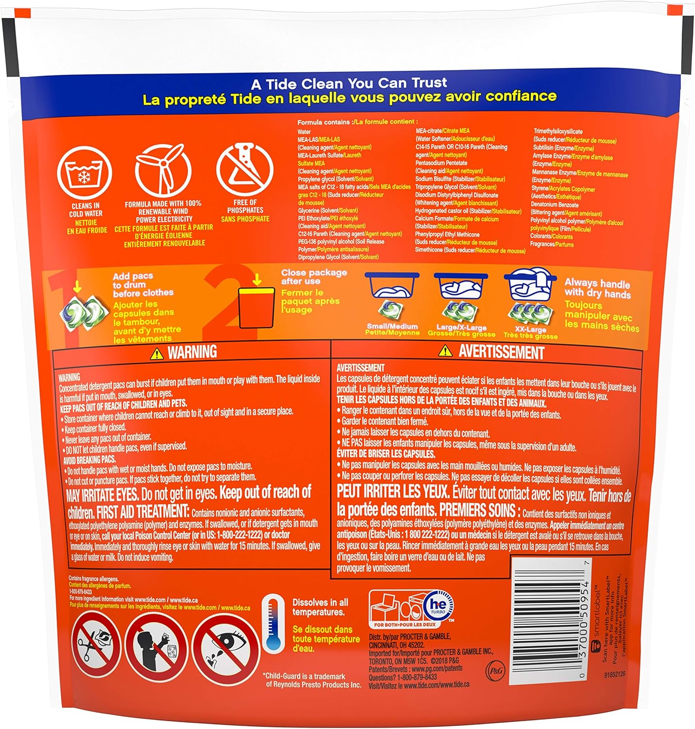 Tide PODS Liquid Laundry Detergent Soap Pacs, Powerful 3-in-1 Clean in One Step, He Compatible, Spring Meadow Scent, 76 Count