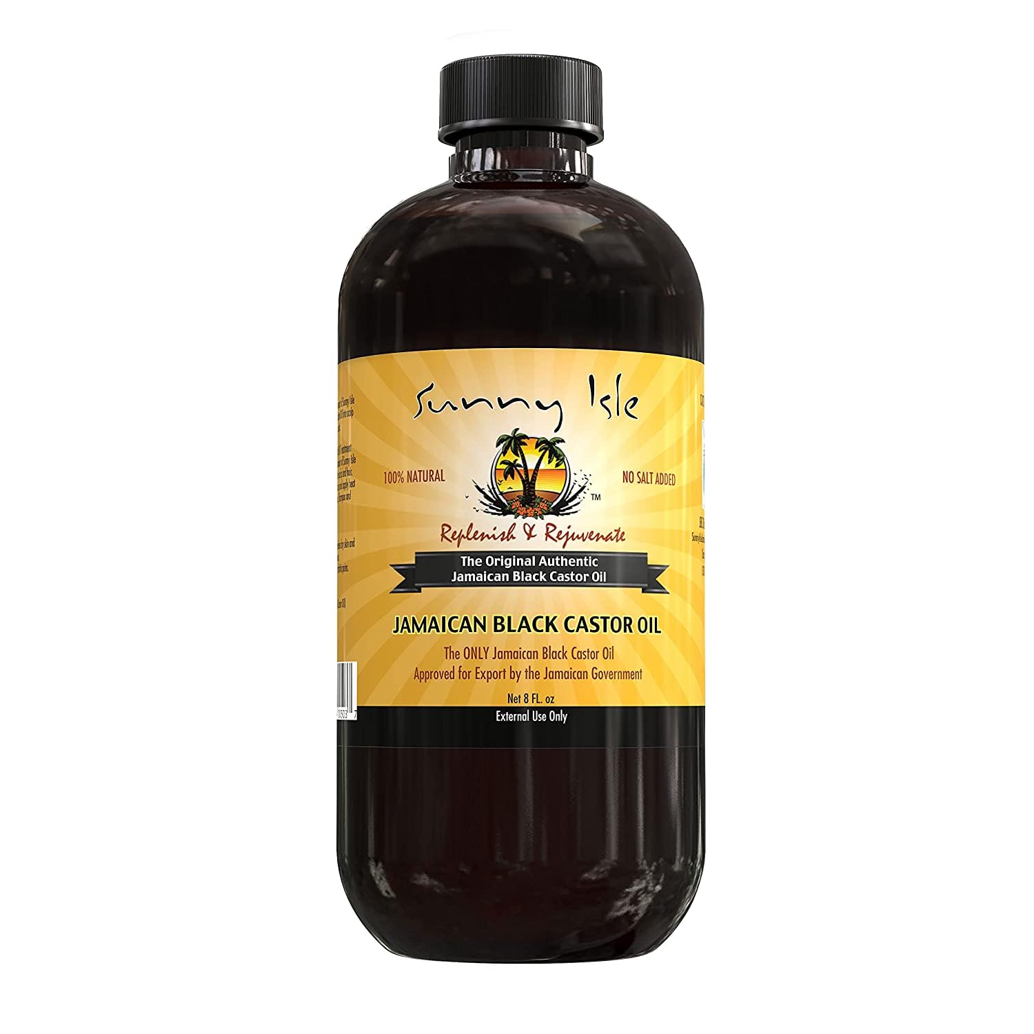 Sunny Isle Jamaican Black Castor Oil 4oz | 100% Natural Treatment for Hair, Scalp and Skin