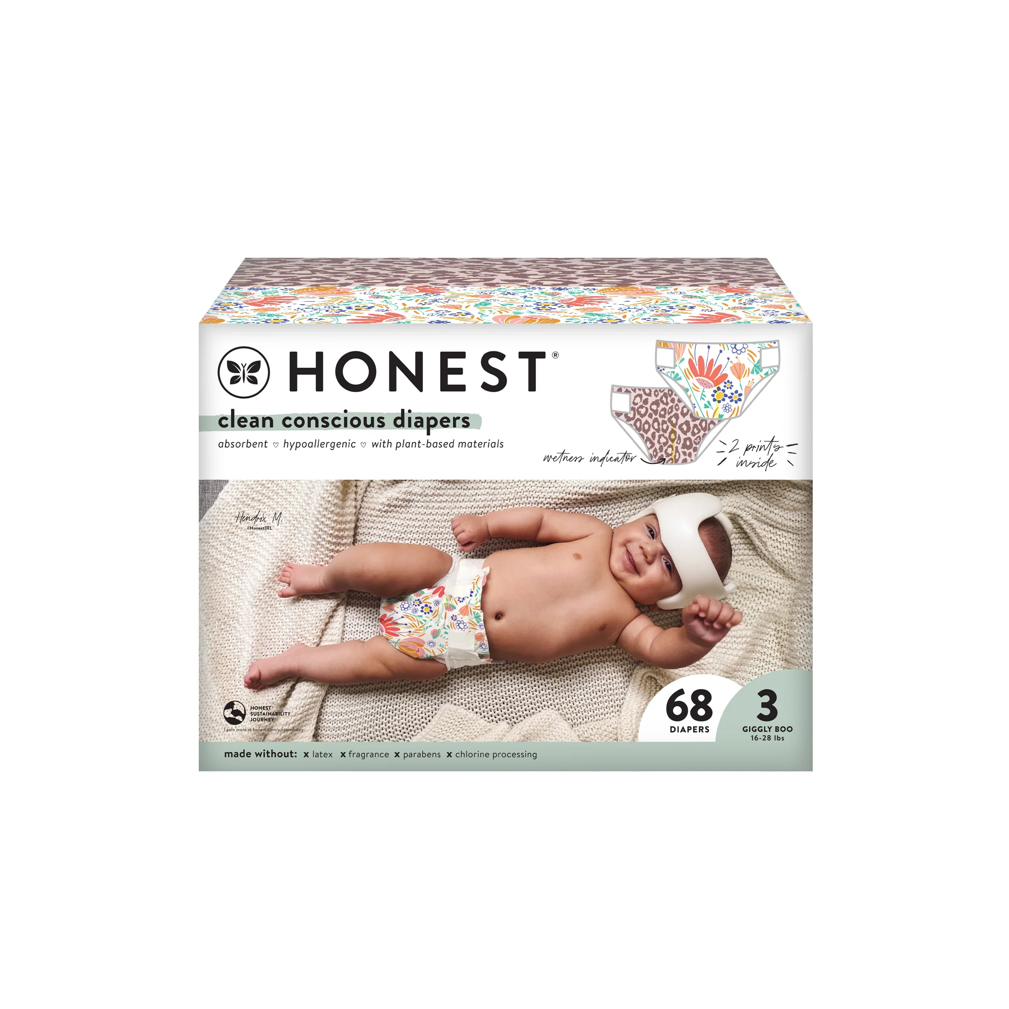 The Honest Company Club Box Size 3 68Ct Flower Power Wild Thing