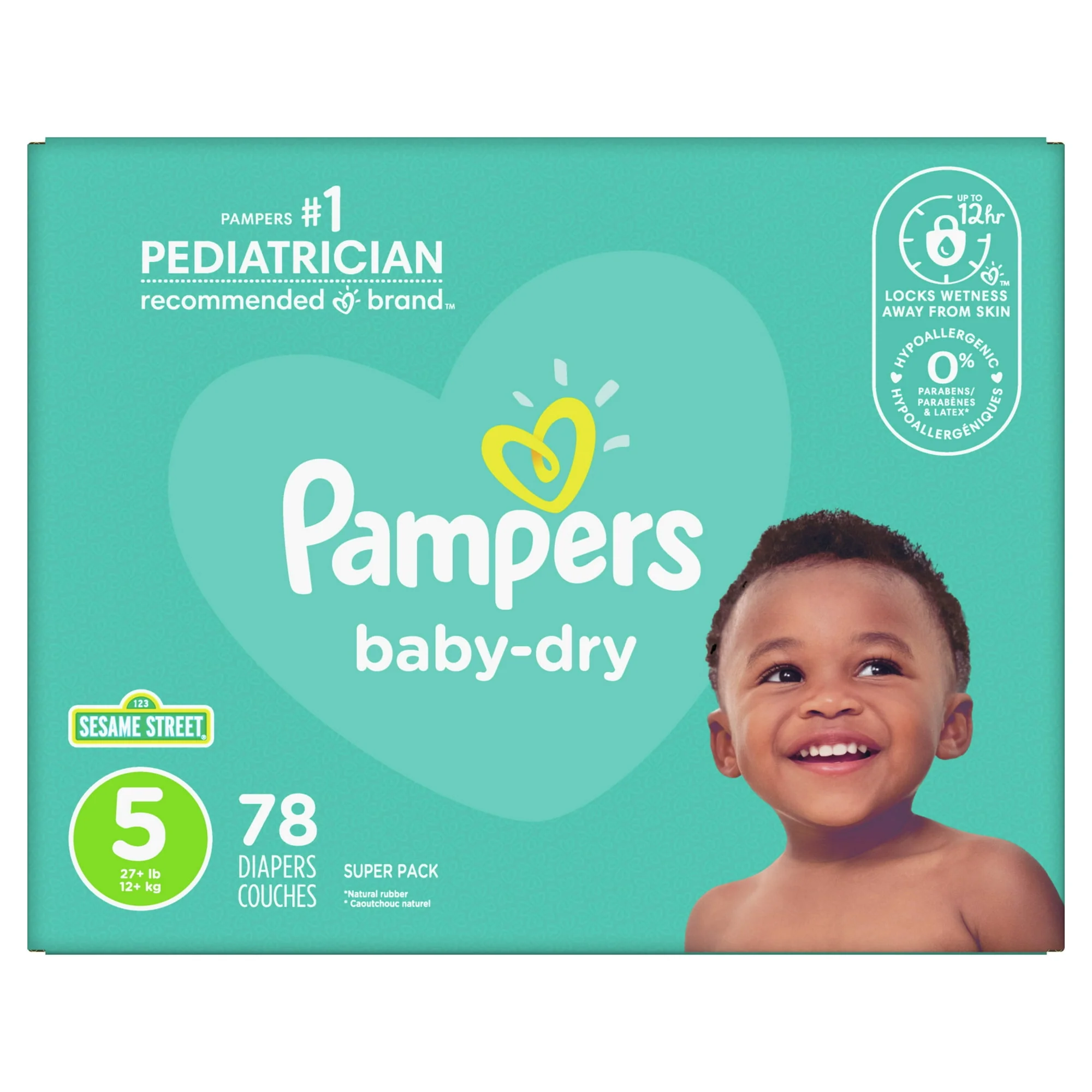 Pampers Baby Dry Diapers Size 5 24 Count