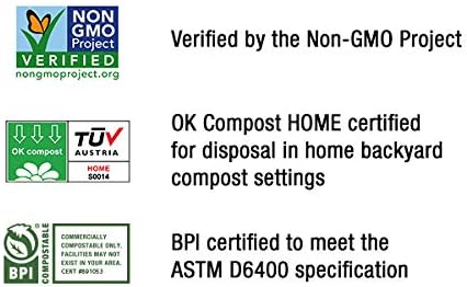 BioBag (USA), The Original Compostable Bag, 2.6 Gallon, 100 Total Count, 100% Certified Compostable Kitchen Food Scrap Bags, Kitchen Compost Bin Compatible