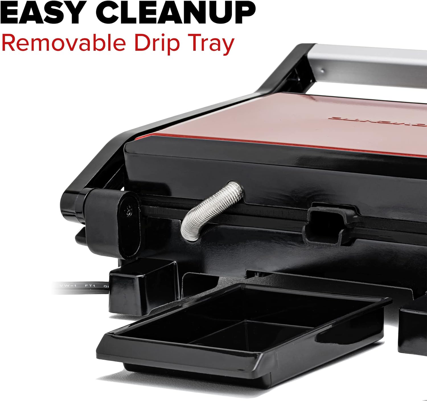 OVENTE Electric Sandwich Maker with Non-Stick Plates, Indicator Lights, Cool Touch Handle, Easy to Clean and Store, Perfect for Cooking Breakfast, Grilled Cheese, Tuna Melts and Snacks, Black GPS401B