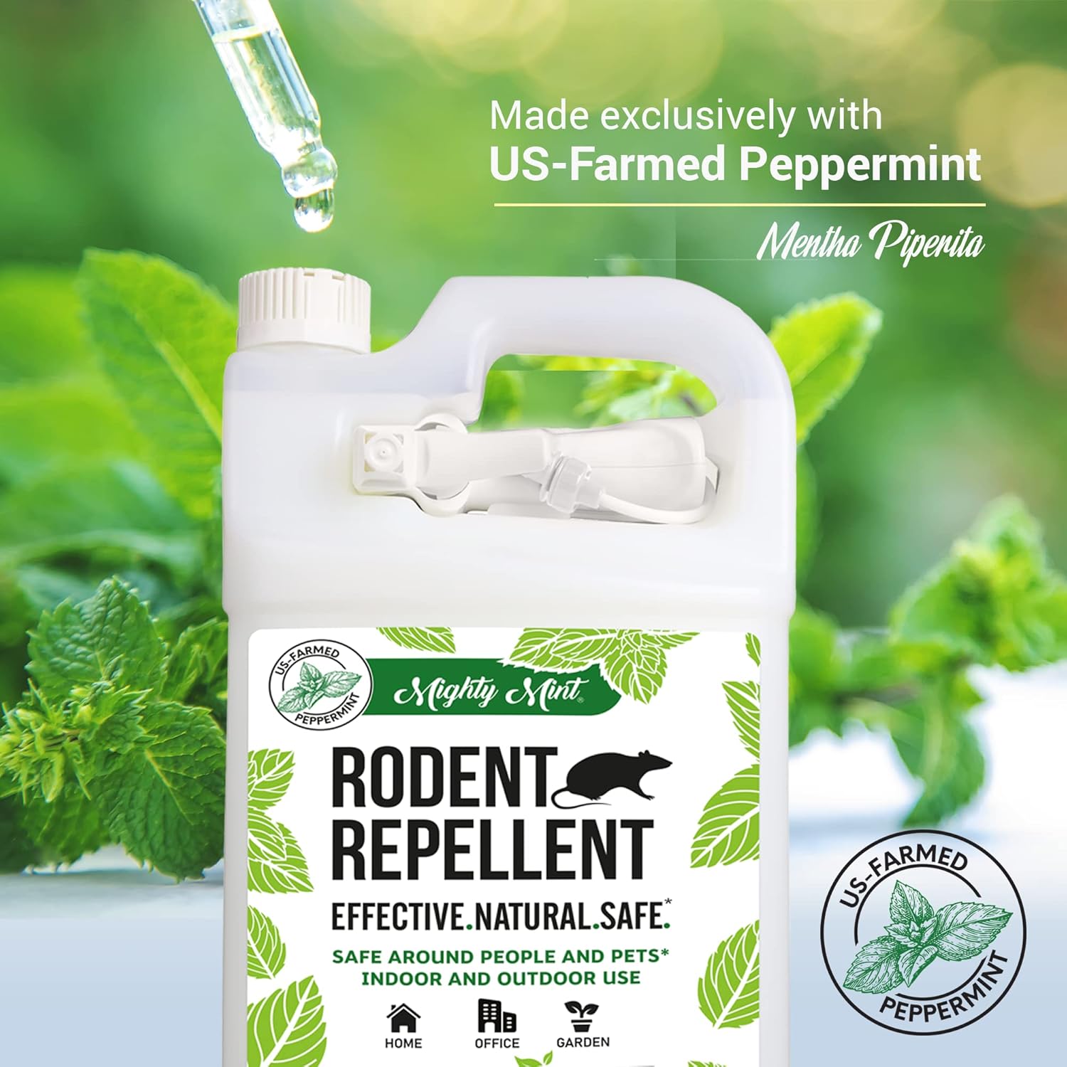 Mighty Mint Gallon (128 oz) Rodent Natural Peppermint Oil Spray