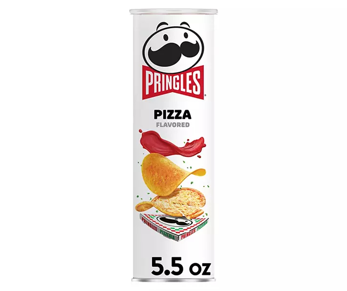 Pringles Potato Crisps Chips, Lunch Snacks, On-The-Go Snacks, Pizza, 5.5oz Can, 1 Can