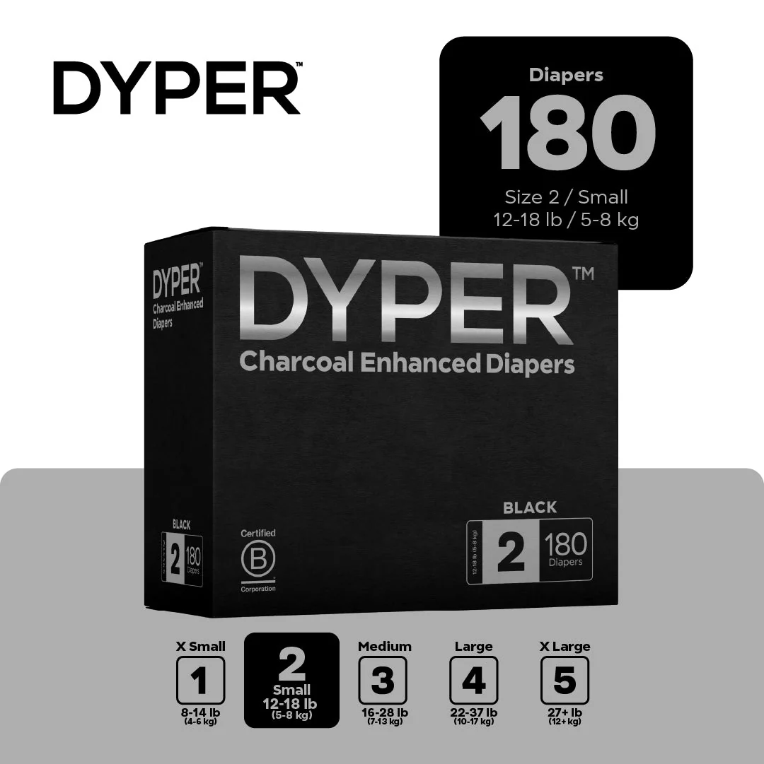 DYPER Charcoal Enhanced Diapers Monthly Box
