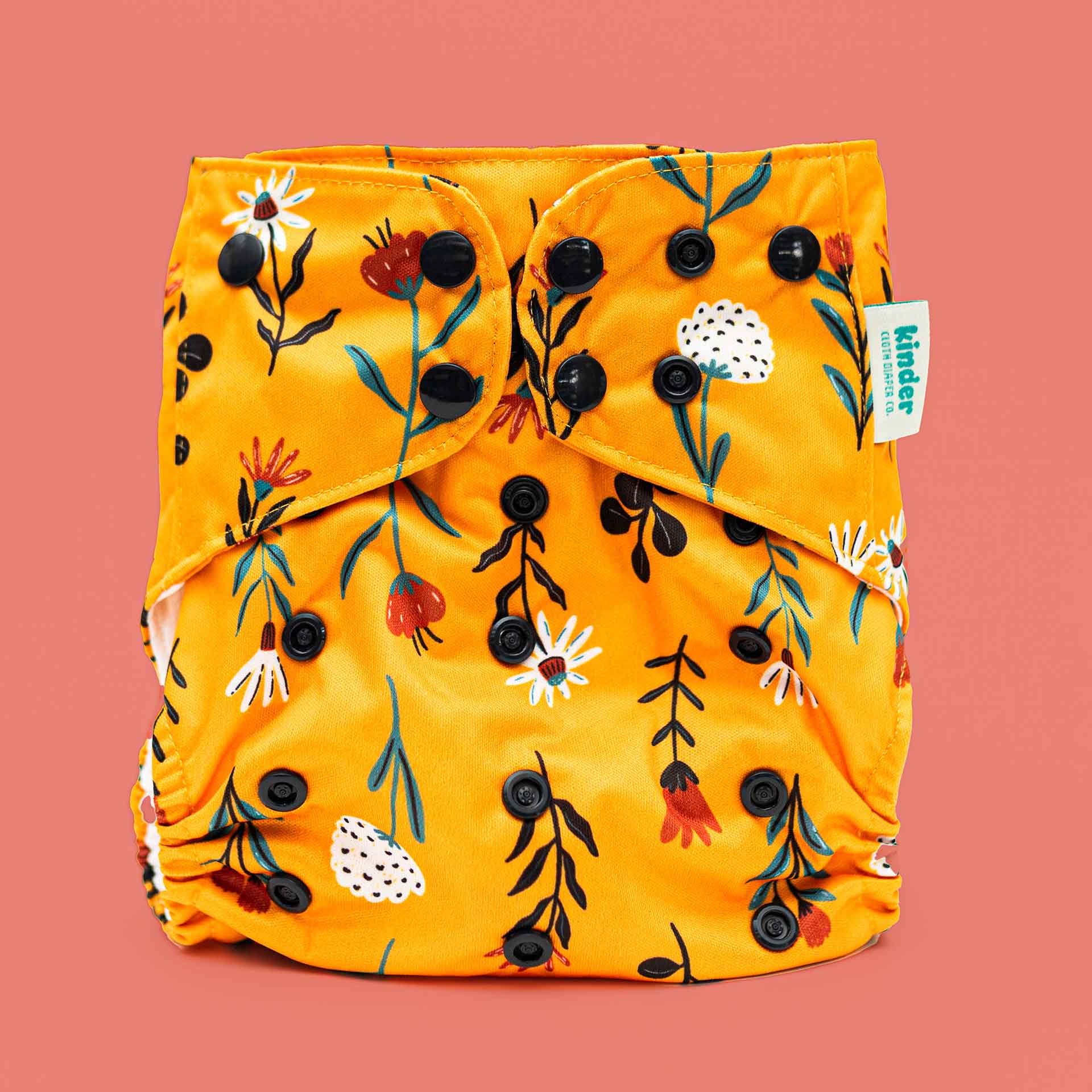 Kinder Cloth Diaper Co. Patterned Basics Pocket Cloth Diaper with Athletic Wicking Jersey