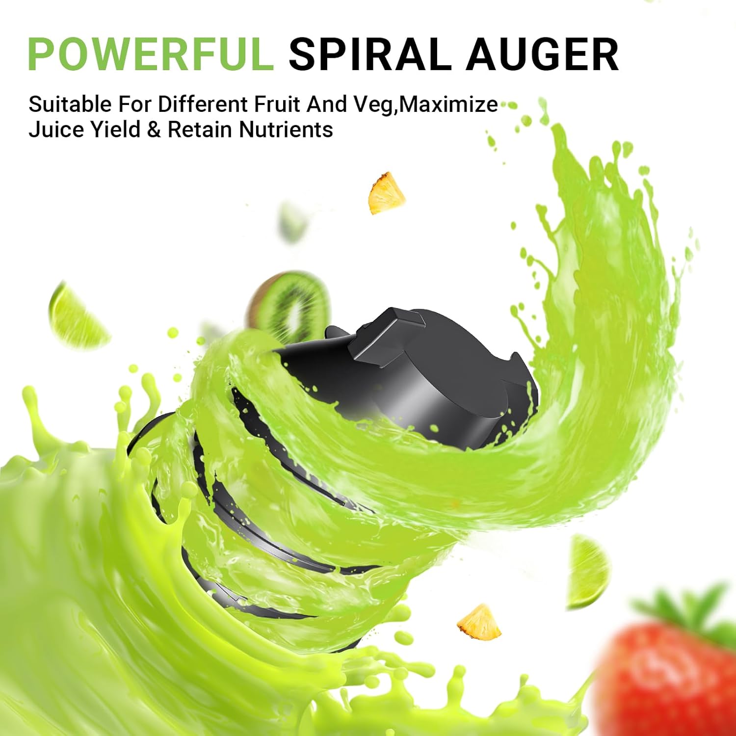 AMZCHEF Cold Press Juicer, Juicer Machines - 5.2