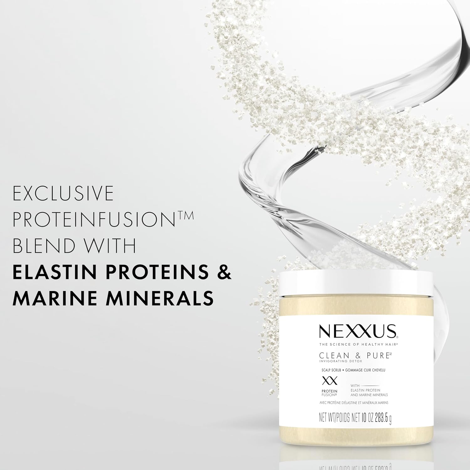 Nexxus Sulfate-Free Hair Scrub Exfoliating Scalp Scrub To Nourish & Clarify Silicone, Dye, & Paraben Free Hair Scrub 10 oz