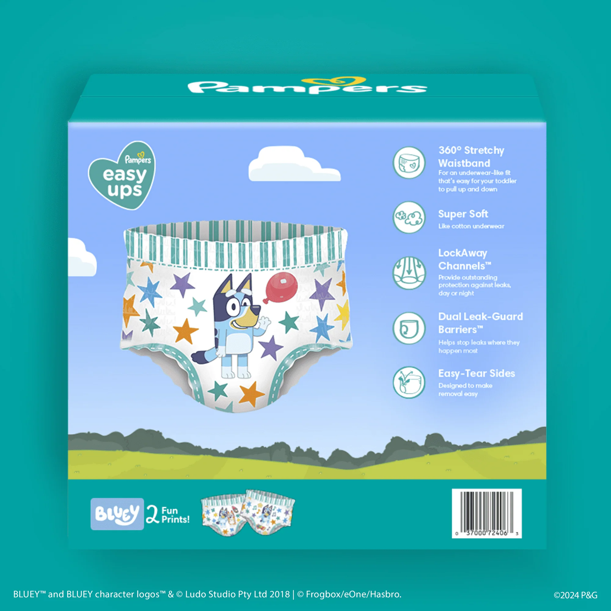 Pampers Easy Ups Training Underwear Boys Size 6 4T-5T 18 Count