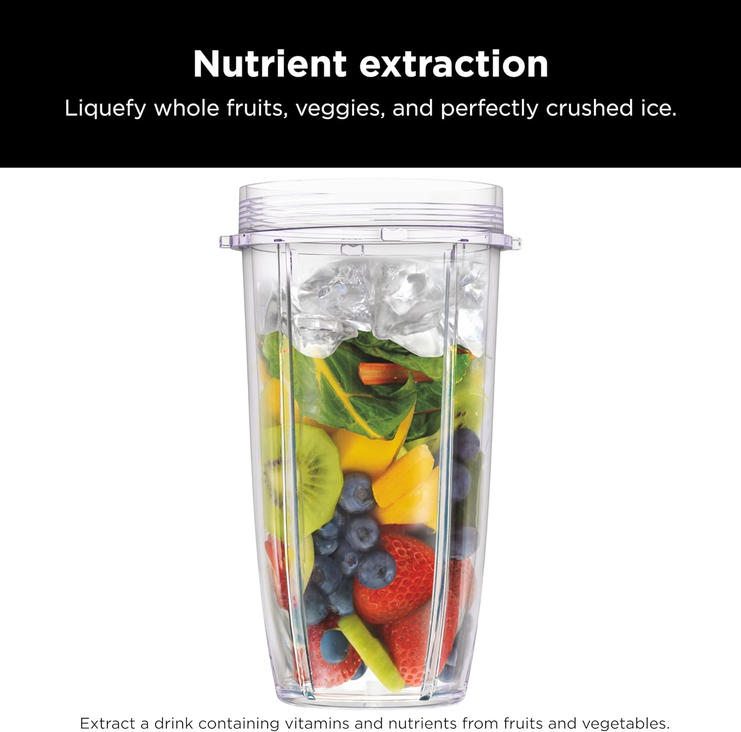 Ninja BN301 Nutri-Blender Plus Compact Personal Blender, 900-Peak-Watt Motor, Frozen Drinks, Smoothies, Sauces & More, (3) 20 oz. To-Go Cups, (2) Spout-Lids (1) Storage-Lid, Dishwasher Safe, Silver