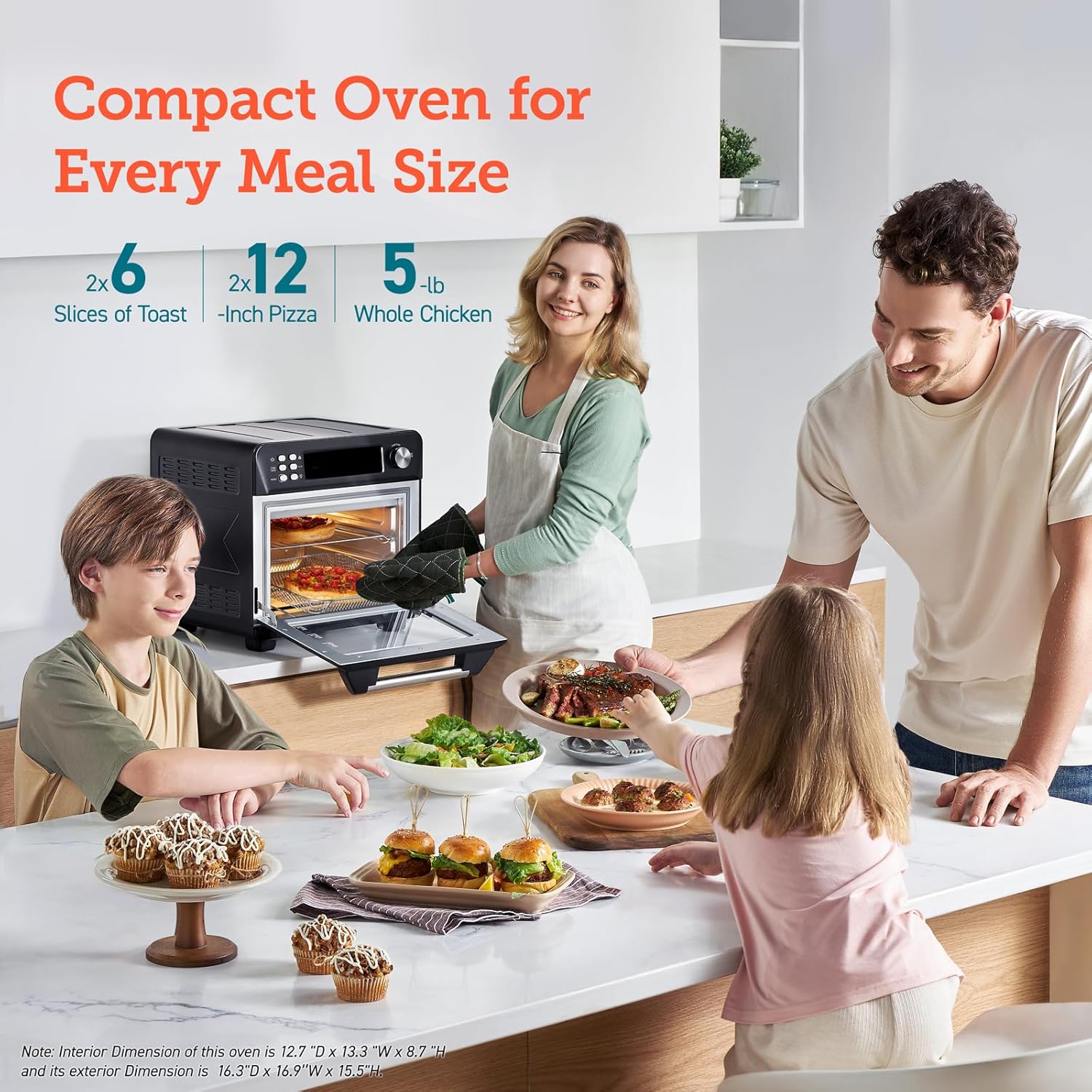 COSORI Smart 11-in-1 Air Fryer Toaster Oven Combo, Airfryer Convection Oven Countertop, Bake, Roast, Reheat, Broil, Dehydrate, 94 Recipes & 3 Accessories, 26QT, Silver, Stainless Steel