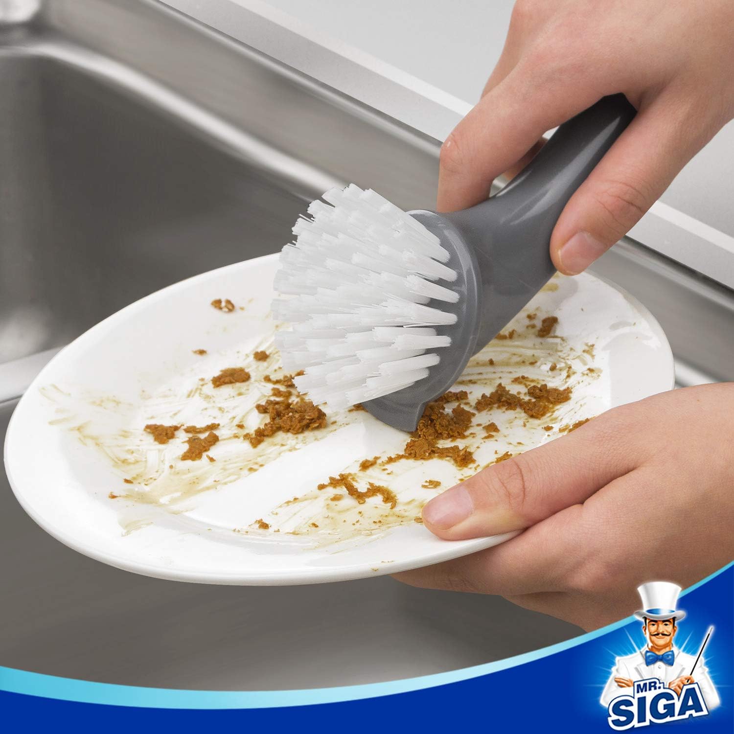 MR.SIGA Pot and Pan Cleaning Brush - Pack of 2