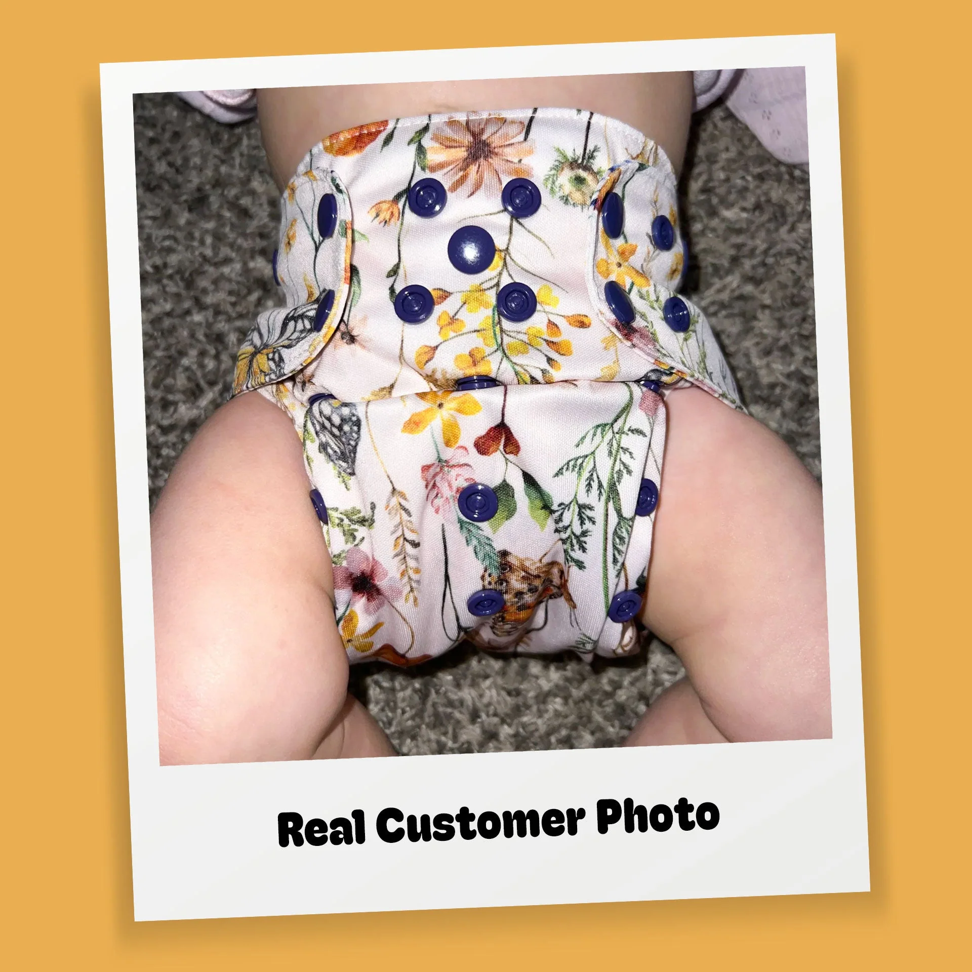 Kinder Cloth Diaper Co. Patterned Pocket Cloth Diaper with Athletic Wicking Jersey