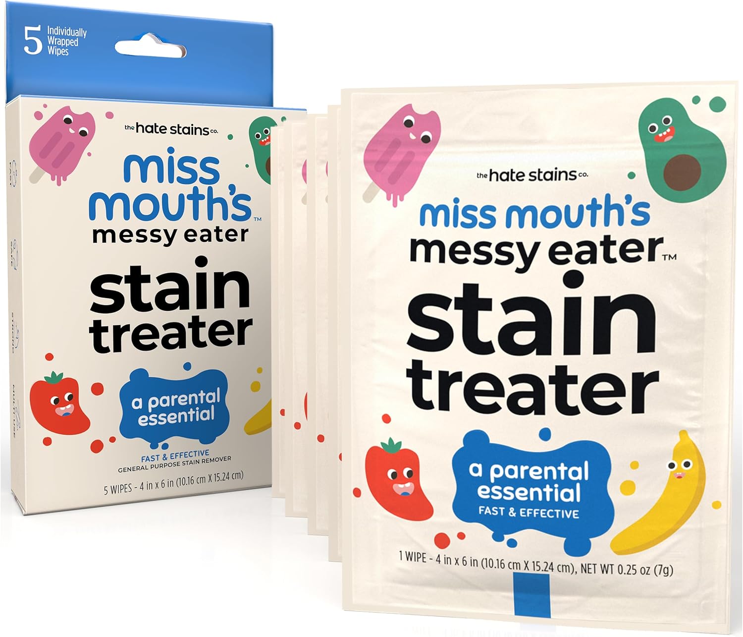 Miss Mouth's Messy Eater Stain Treater Spray - 4oz Stain Remover - Newborn & Baby Essentials - No Dry Cleaning Food, Grease, Coffee Off Laundry, Underwear, Fabric
