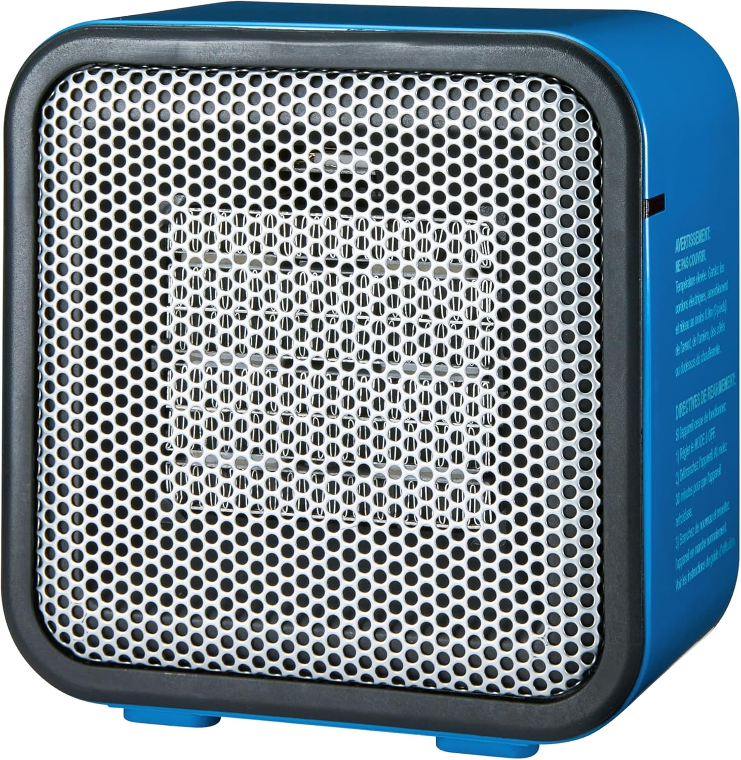 Amazon Basics Ceramic Space Heater, Mini Heater for Office Desk, Portable Tent Heater for Camping (Indoor Use), 500 W, With Tip-Over Protection, Lightweight (1.4 LBS), Black, 5.8