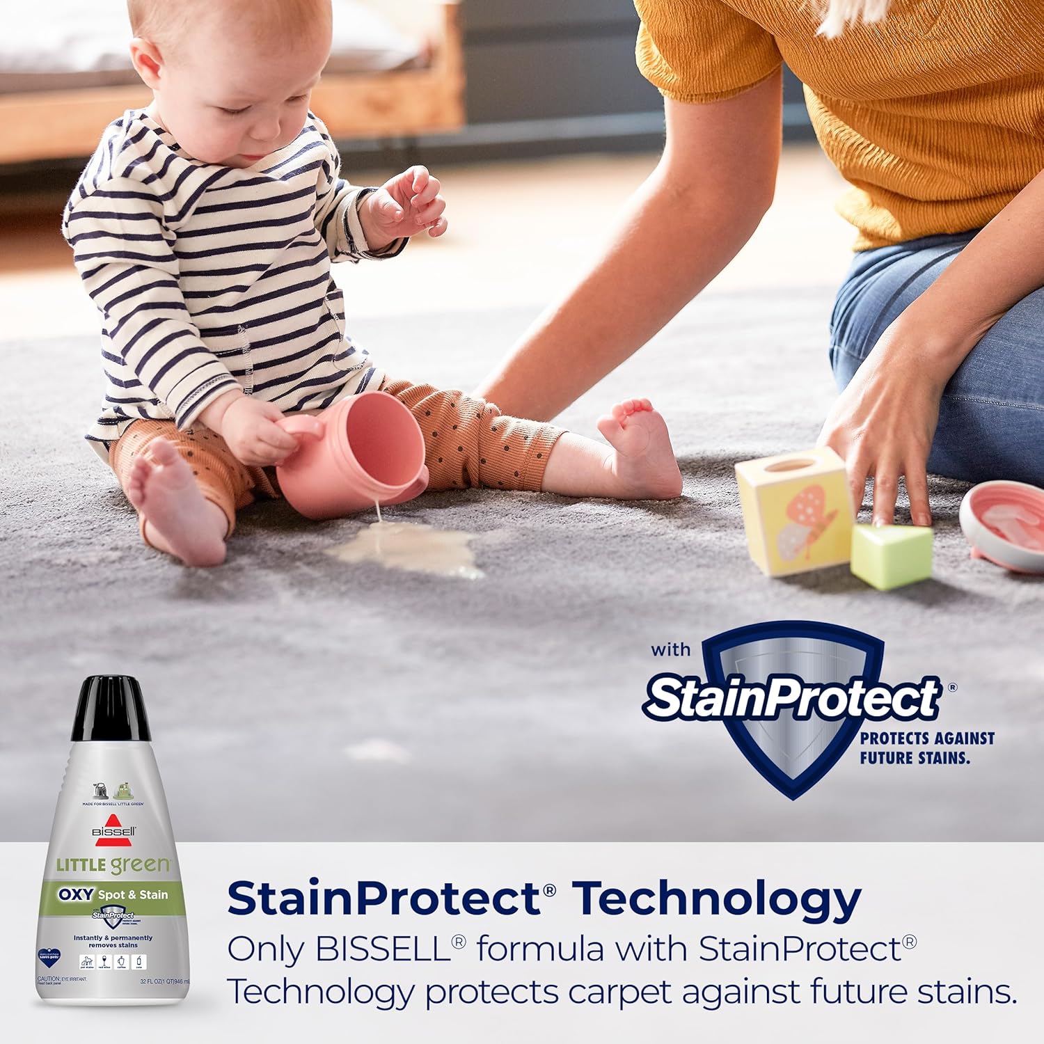 Bissell Professional Spot and Stain + Oxy Portable Machine Formula, 32 Fl Oz (Pack of 1)