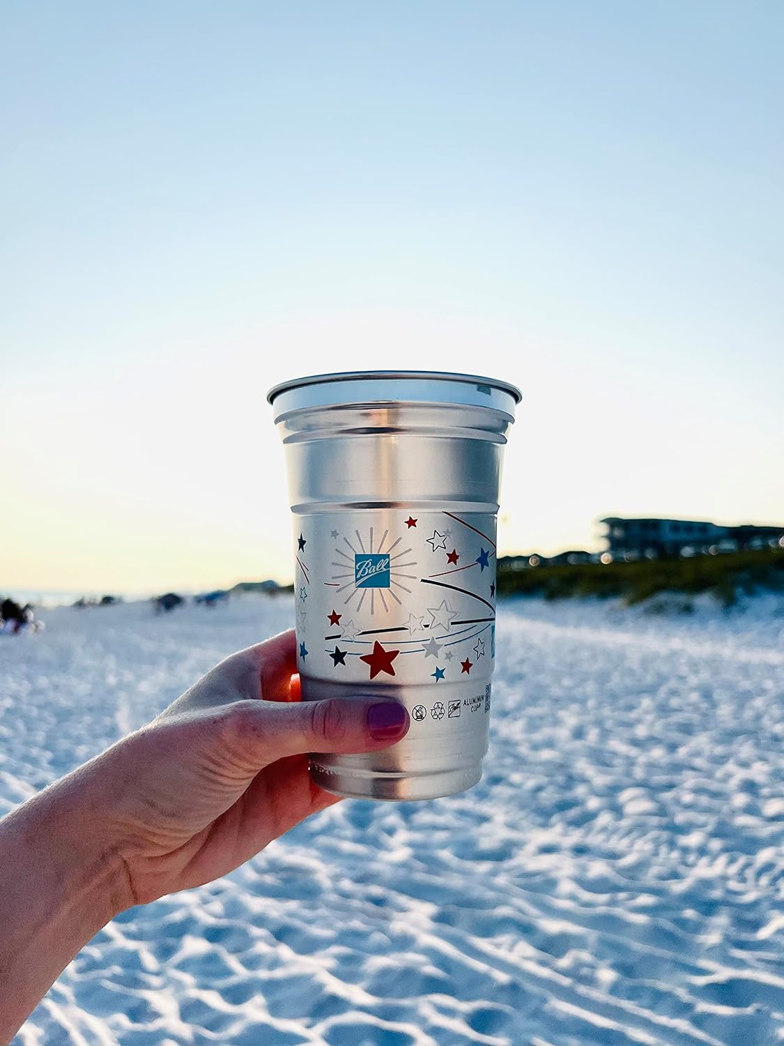 Ball Aluminum Cup Recyclable Party Cups, 20 oz. Cup, 30 Cups Per Pack