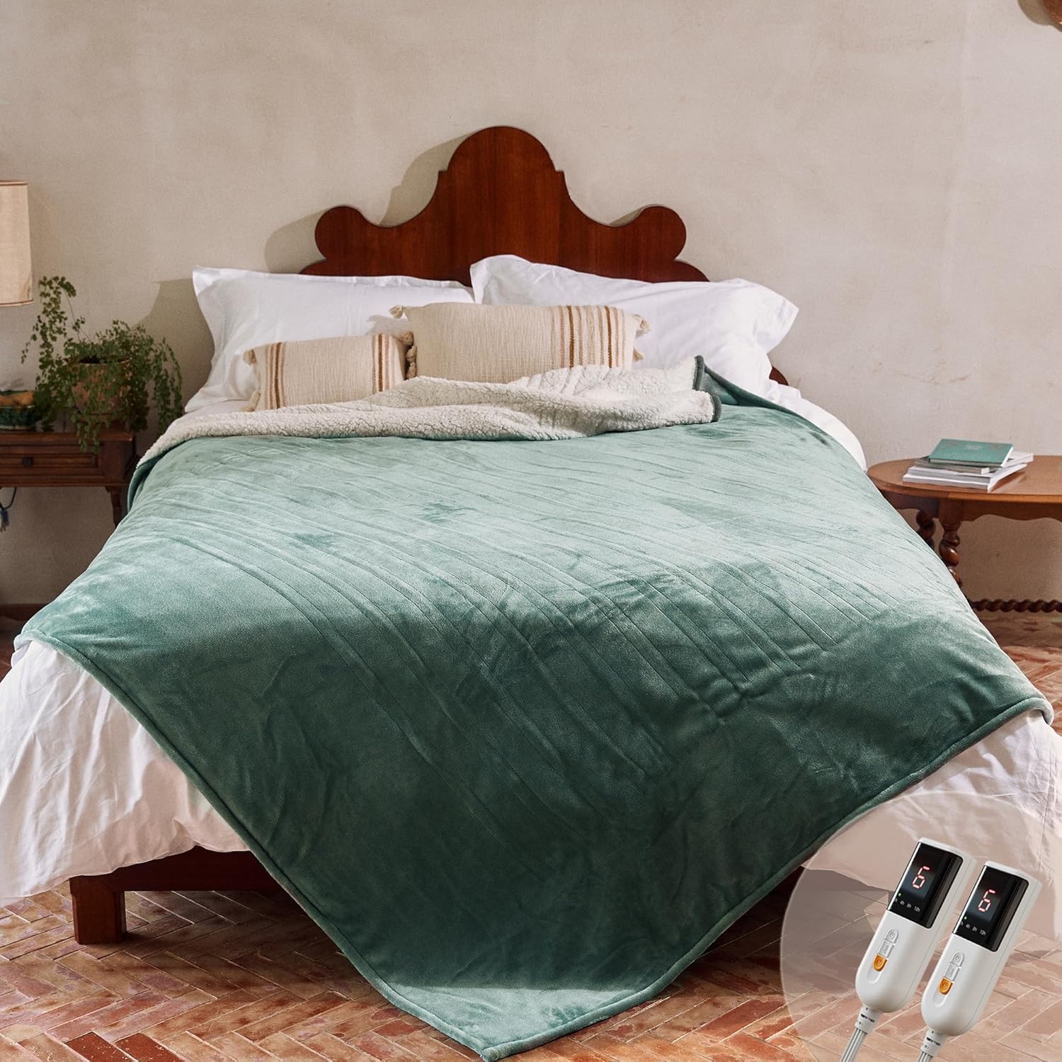 GOTCOZY Heated Blanket Electric Throw 50''X60''- Soft Silky Plush Electric Blanket with 4 Heating Level & 3 Hour Auto Off Heating Blanket, ETL Certified Machine Washable (Rose Dust)