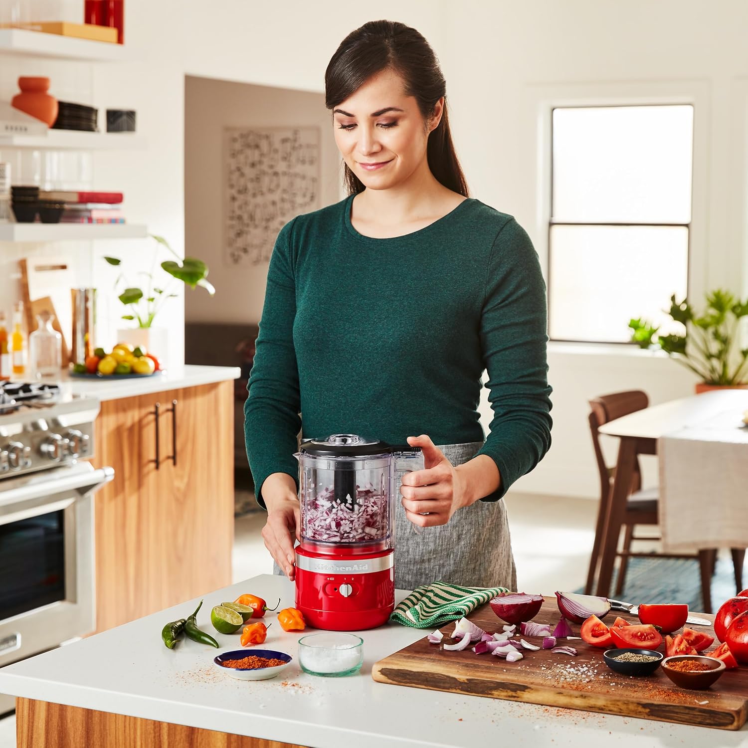 KitchenAid 5 Cup Food Chopper - KFC0516, Empire Red