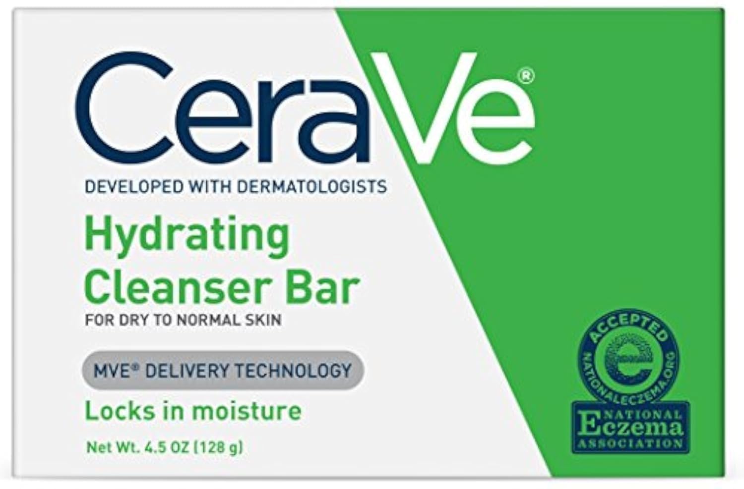 CeraVe Hydrating Cleanser Bar | Soap-Free Body and Facial Cleanser with 5% Cerave Moisturizing Cream | Fragrance-Free |2-Pack, 4.5 Ounce Each