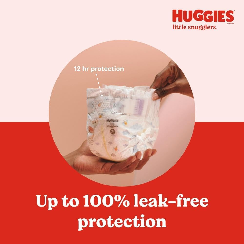 Huggies Size 1 Diapers, Little Snugglers Diapers, Size 1 (8-14 lbs), 198 Ct (6 packs of 33)