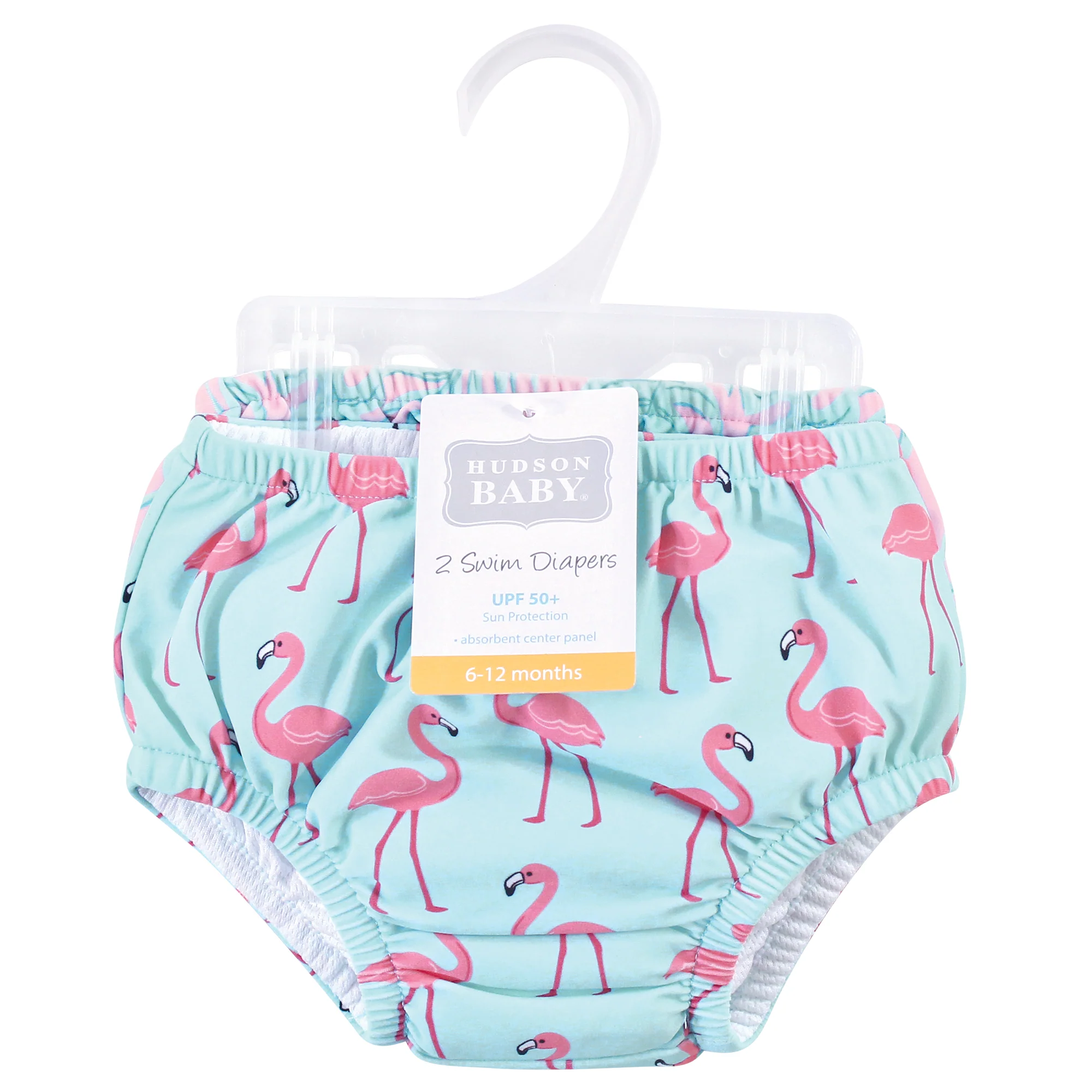 Hudson Baby Infant and Toddler Girl Swim Diapers, Flamingos