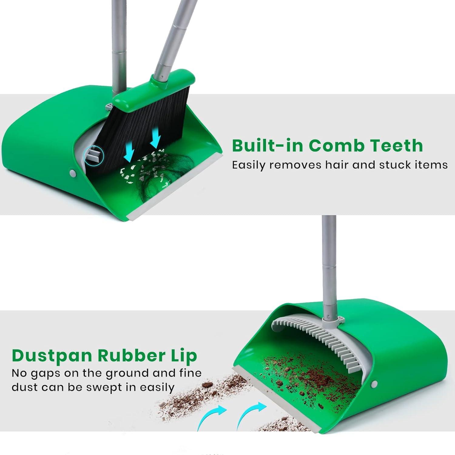 TreeLen Broom and Dustpan Set with 52