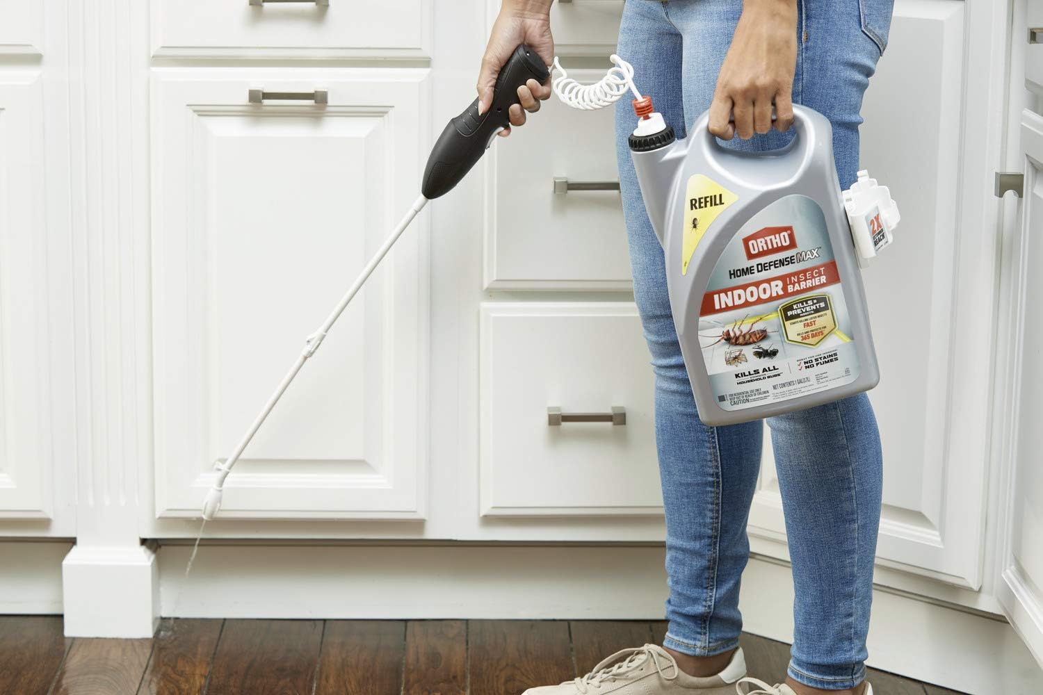 Ortho Home Defense Max Indoor Insect Barrier: Starts to Kill Ants, Roaches, Spiders, Fleas & Ticks Fast, 1 gal.