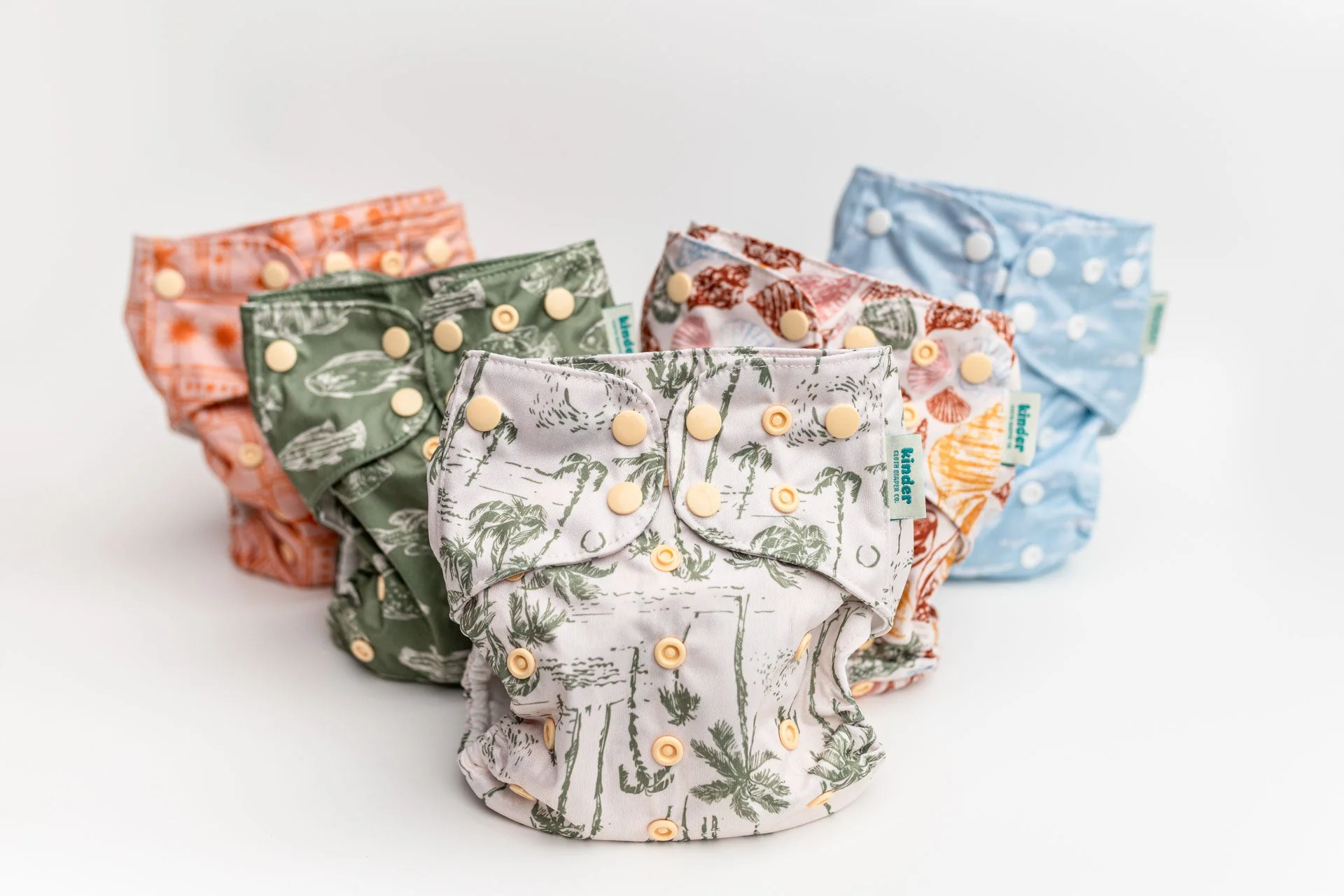 Kinder Cloth Diaper Co. Patterned Pocket Cloth Diaper with Athletic Wicking Jersey