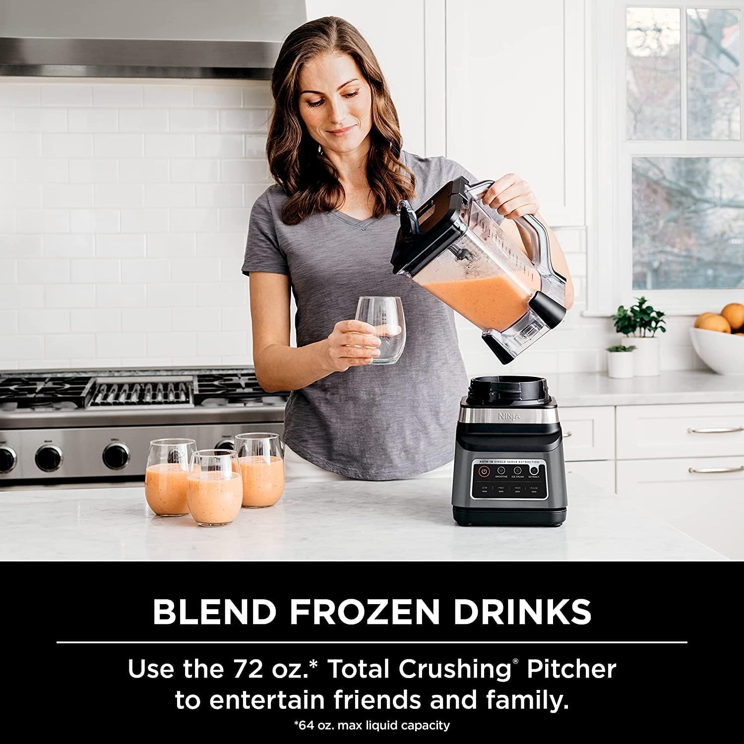 Ninja BN701 Professional Plus Blender, 1400 Peak Watts, 3 Functions for Smoothies, Frozen Drinks & Ice Cream with Auto IQ, 72-oz.* Total Crushing Pitcher & Lid, Dark Grey