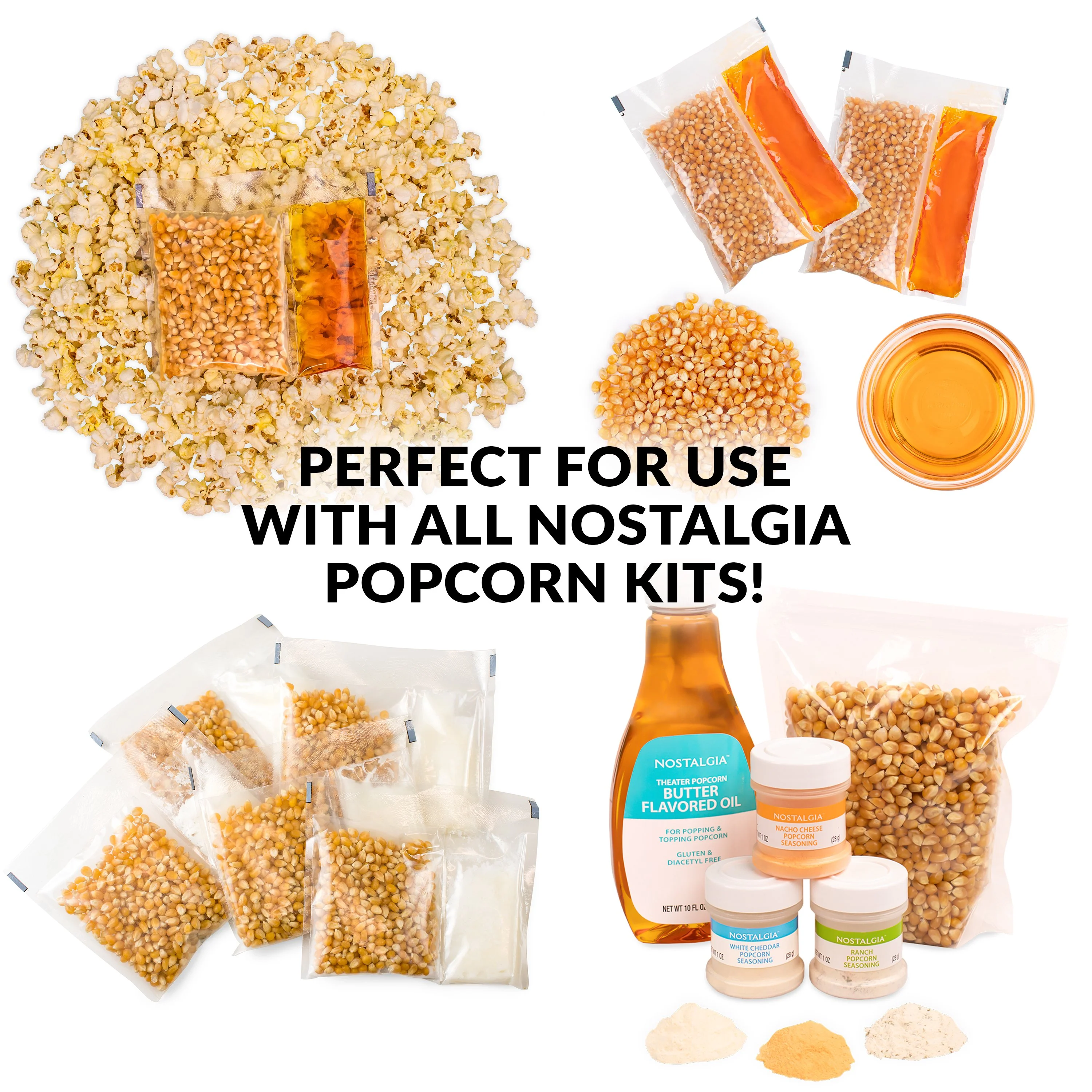 Vintage Professional Popcorn Cart - NEW 8-Ounce Kettle - 53 Inches Tall