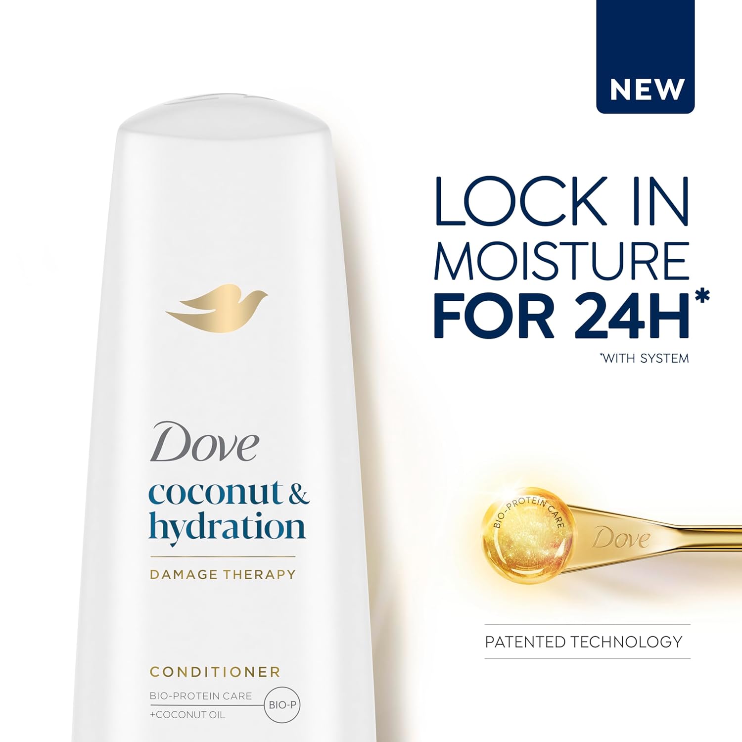 Dove Ultra Care Coconut & Hydration Conditioner for Dry Hair with Jojoba and Sweet Almond Oils, 25.4 oz
