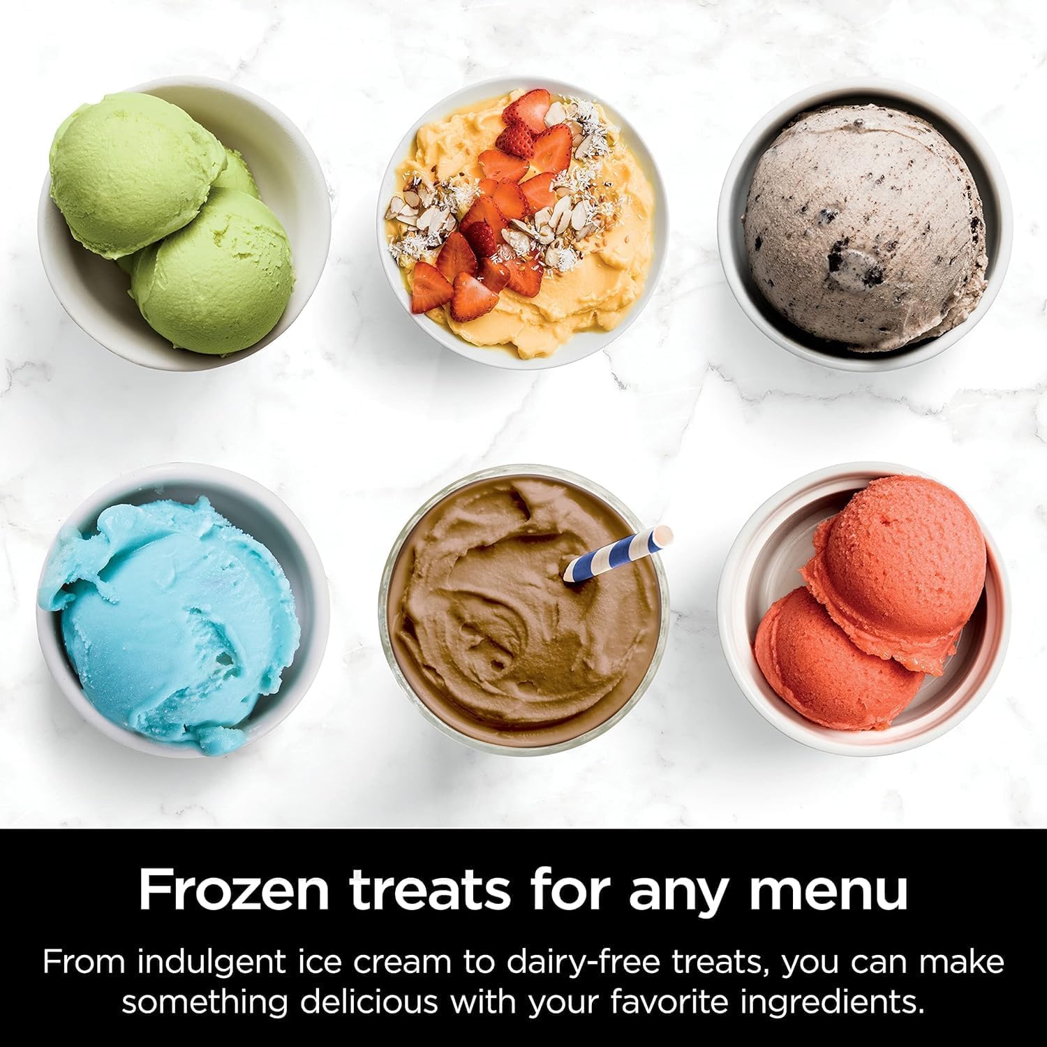 SharkNinja NC301 CREAMi 7-In-1 Ice Cream Maker with 7 Custom Frozen Treat Modes and Easy 3-Step Treat Preparation (Cloud Silver, Renewed)