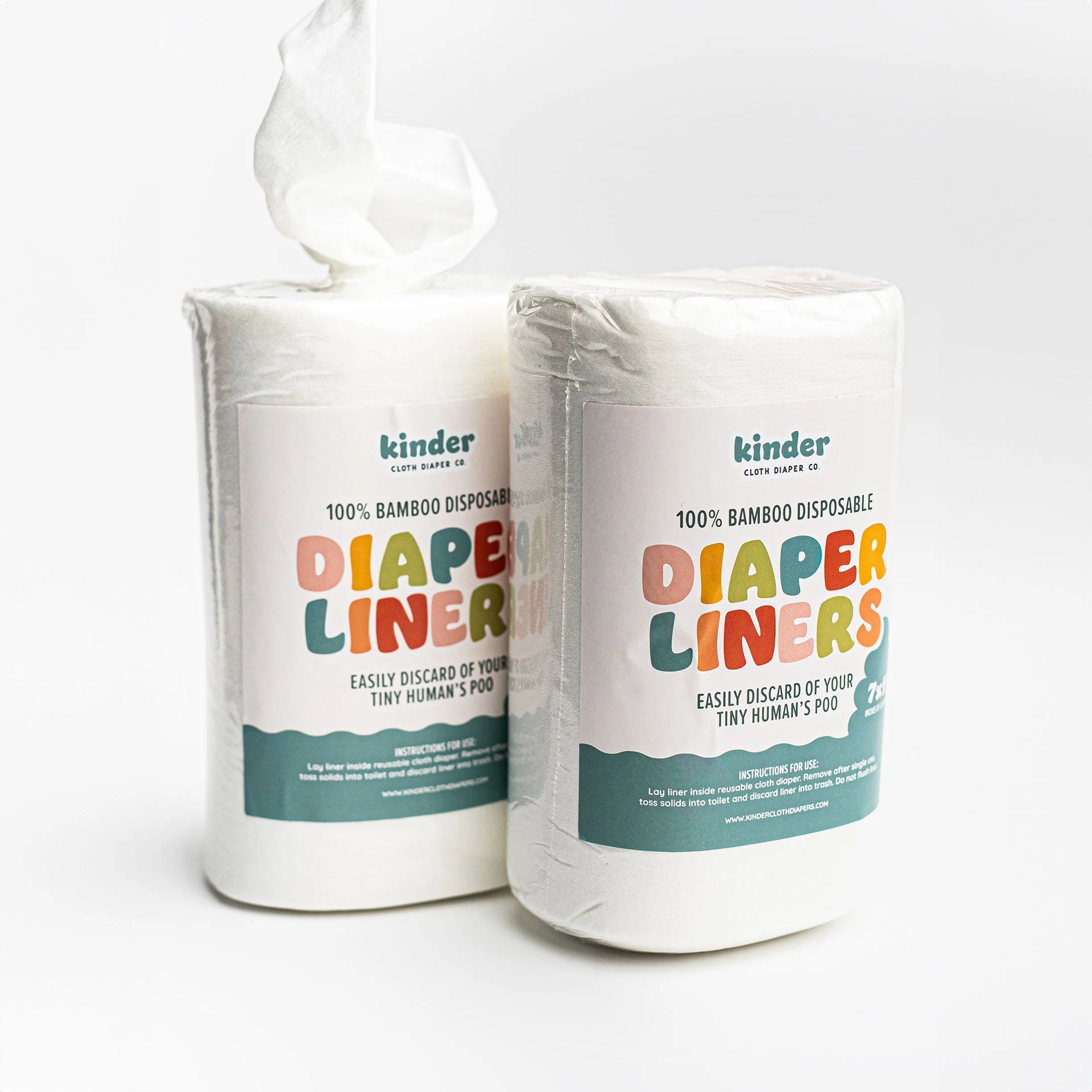 Kinder Cloth Diaper Co. Disposable Bamboo Diaper Liners (Roll of 100)