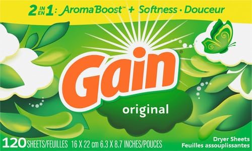 Gain Original Dryer Sheets, 120 Count