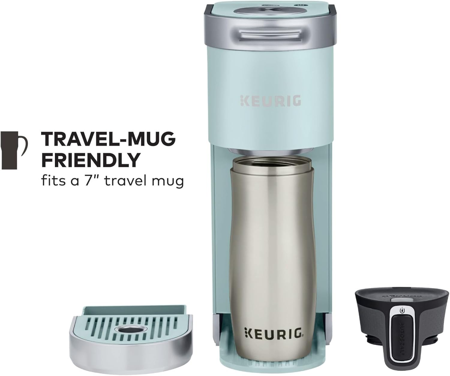 Keurig K-Mini Plus Single Serve K-Cup Pod Coffee Maker, with 6 to 12oz Brew Size, Stores up to 9 K-Cup Pods, Travel Mug Friendly, Matte Black