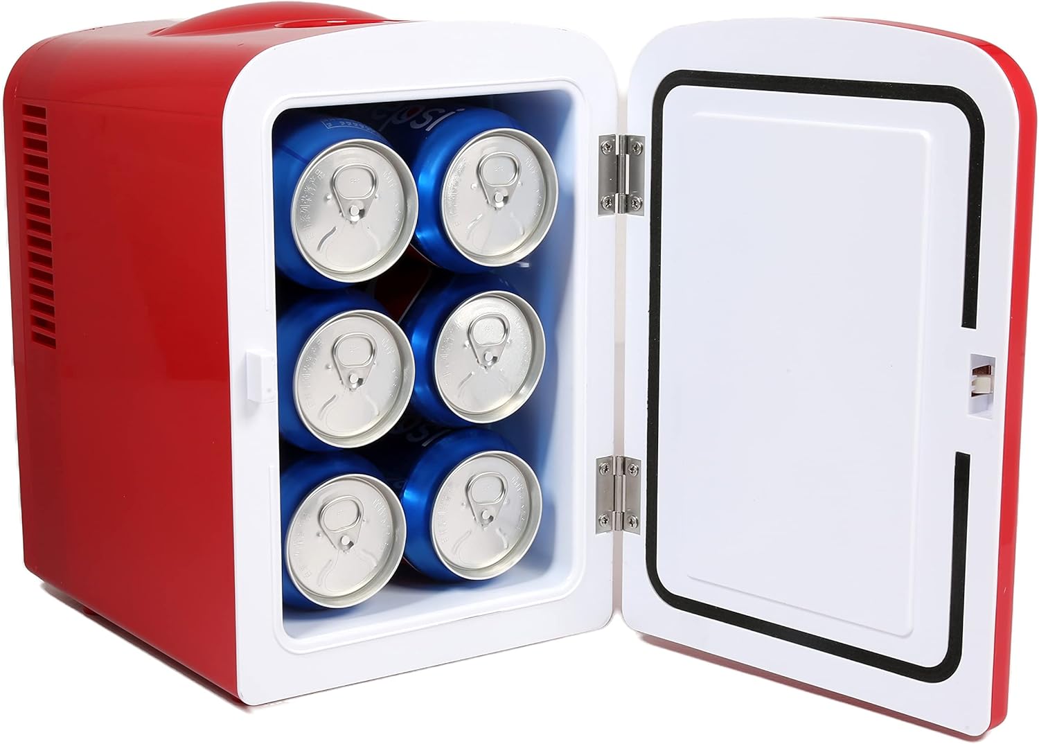 Frigidaire Mini Portable Compact Personal Fridge Cooler, 4 Liter Capacity Chills Six 12 oz Cans, 100% Freon-Free & Eco Friendly, Includes Plugs for Home Outlet & 12V Car Charger – Black