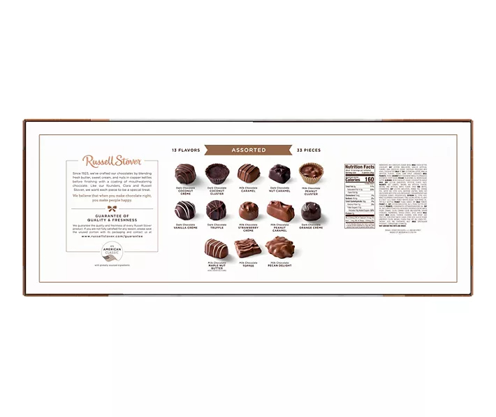 Assorted Milk & Dark Chocolates Box, 20 Oz.