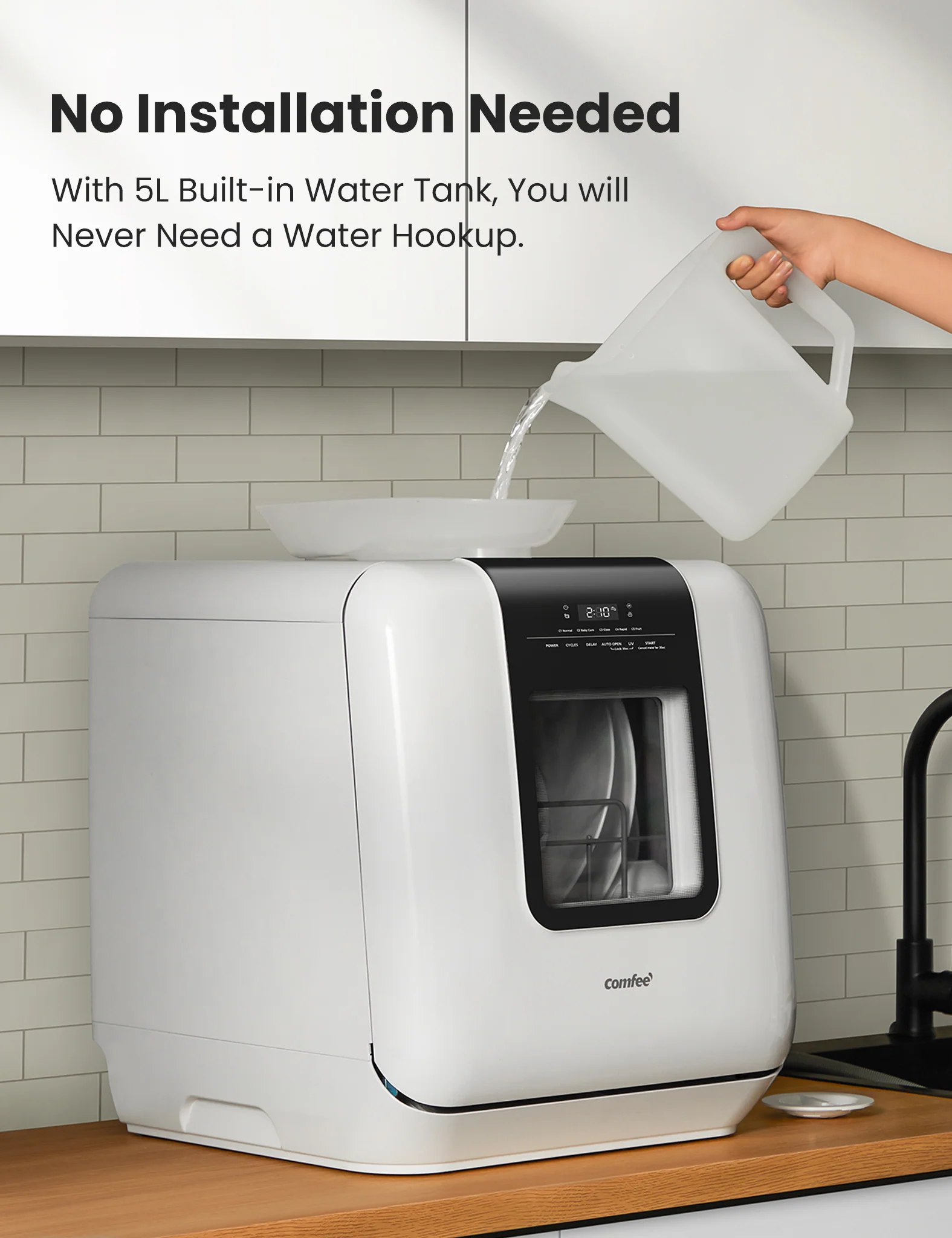 6L Countertop Dishwasher