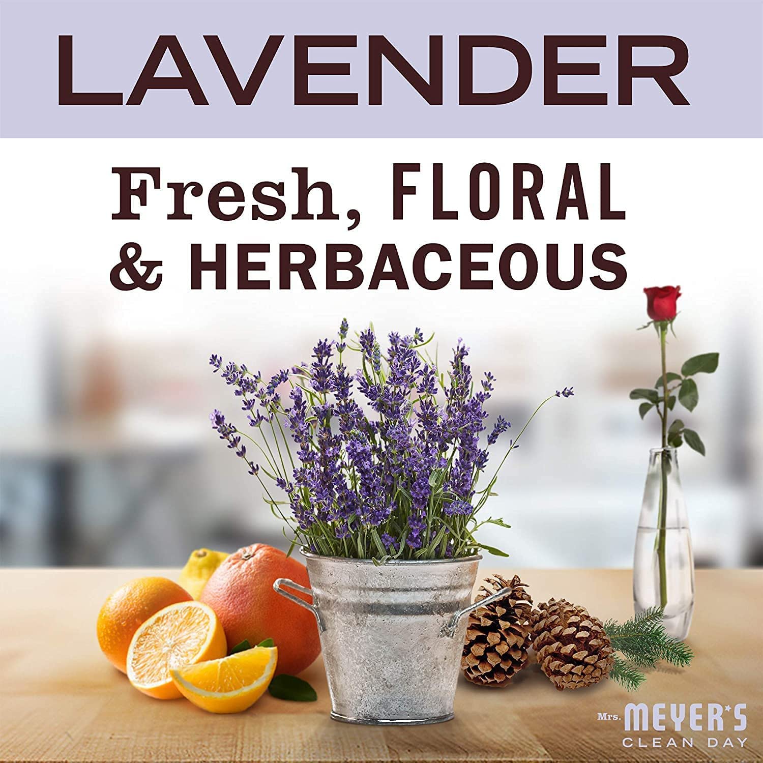 MRS. MEYER'S CLEAN DAY Liquid Hand Soap Refill, Cruelty Free and Biodegradable Formula, Lemon Verbena Scent, 33 oz