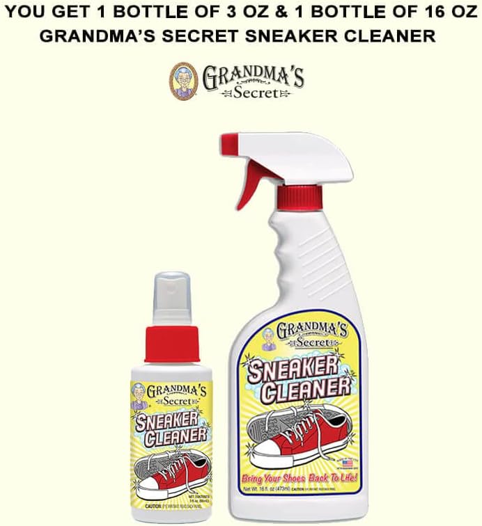 Grandma's Secret Spot Remover Laundry Spray - Chlorine, Bleach and Toxin-Free for Clothes - Fabric Stain Remover Removes Oil, Paint, Blood and Pet Stains - 16 oz & 2 oz Combo, DuoPack