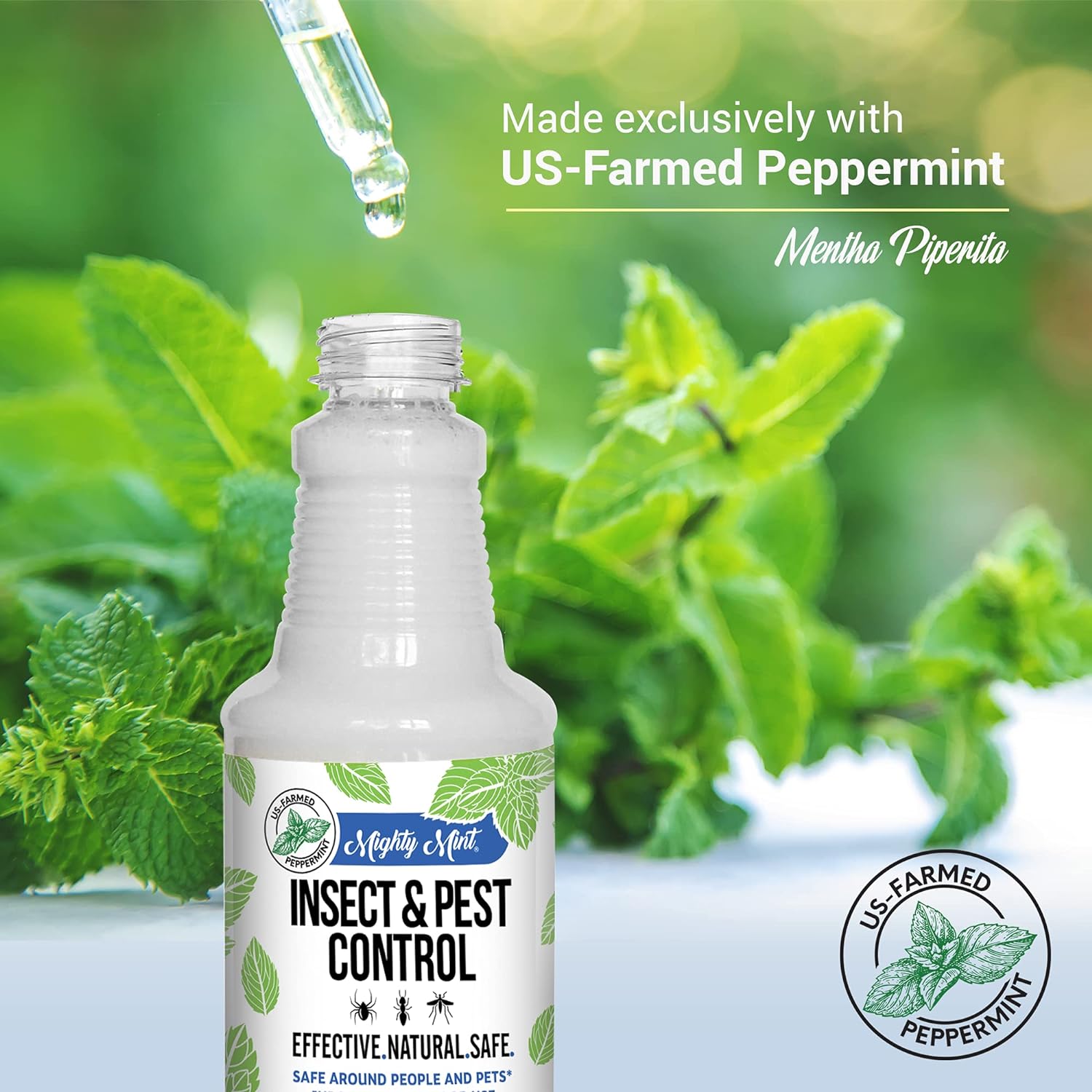 Mighty Mint 16 oz Peppermint Oil Insect & Pest Spray - for Spiders, Ants, and More