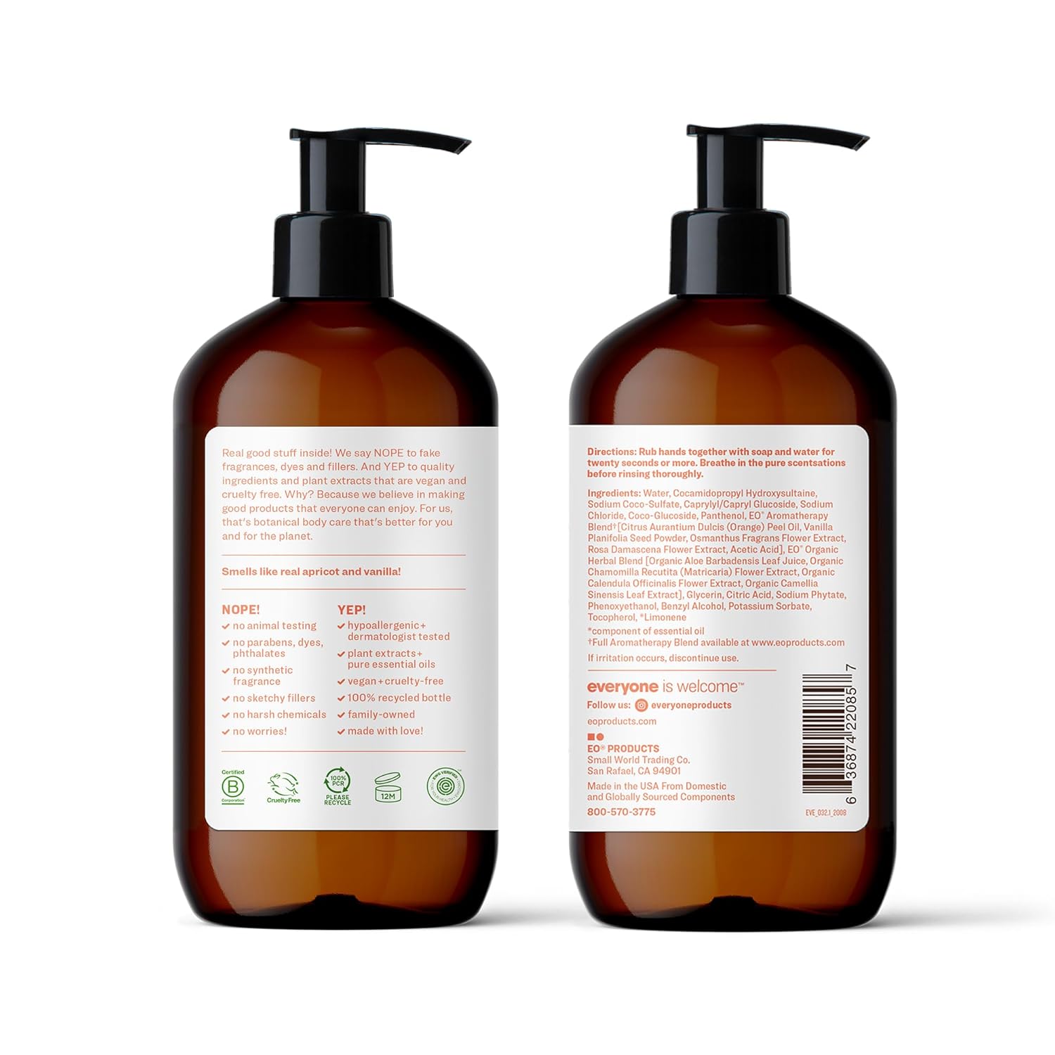 Everyone Liquid Hand Soap, 12.75 Ounce (Pack of 3), Meyer Lemon and Mandarin, Plant-Based Cleanser with Pure Essential Oils