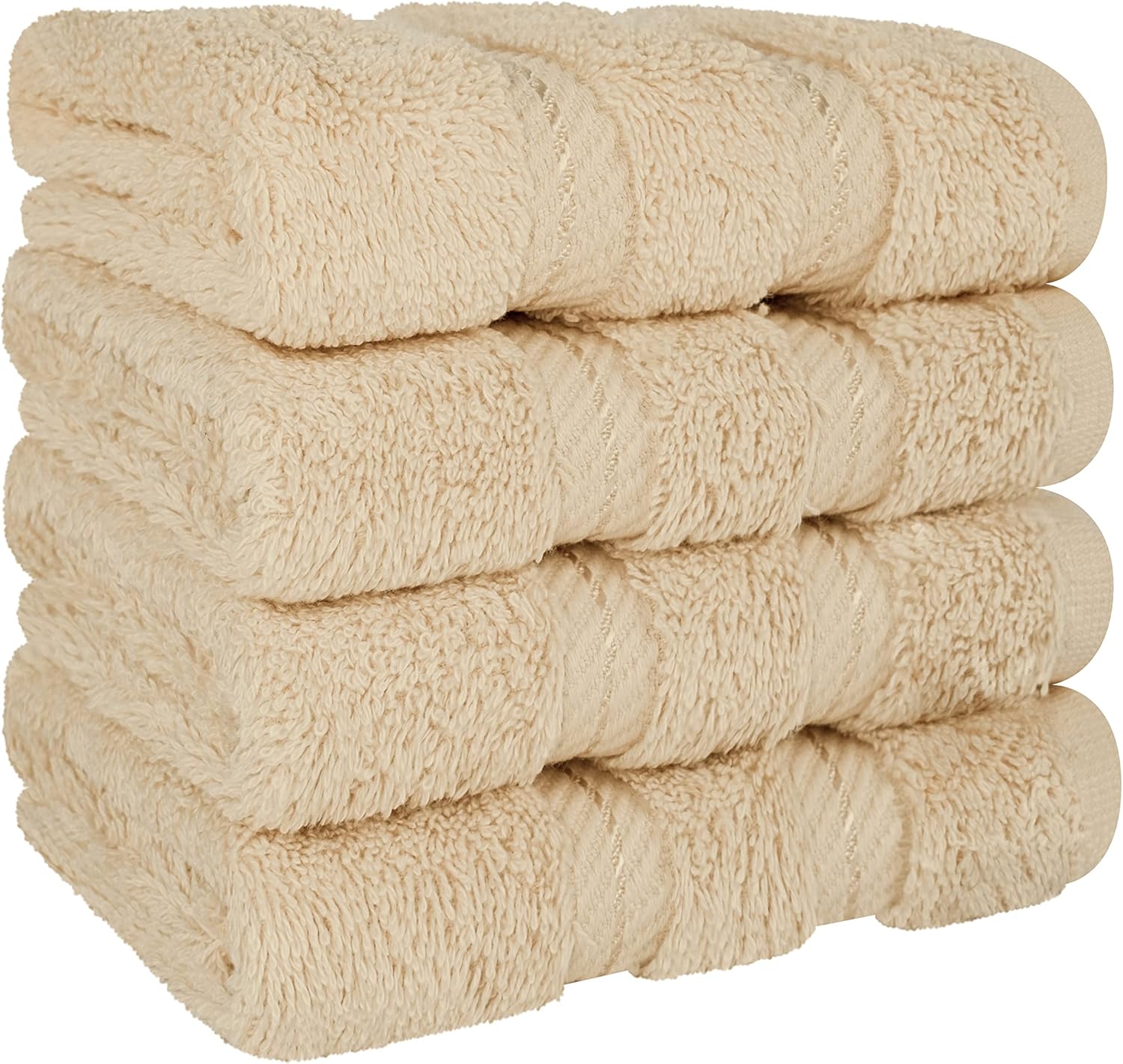 American Soft Linen Luxury 6 Piece Towel Set, 2 Bath Towels 2 Hand Towels 2 Washcloths, 100% Cotton Turkish Towels for Bathroom, Light Grey Towel Sets