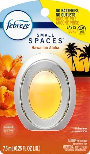 Febreze Small Spaces Air Freshener Linen & Sky, .25 fl. oz., Pack of 4