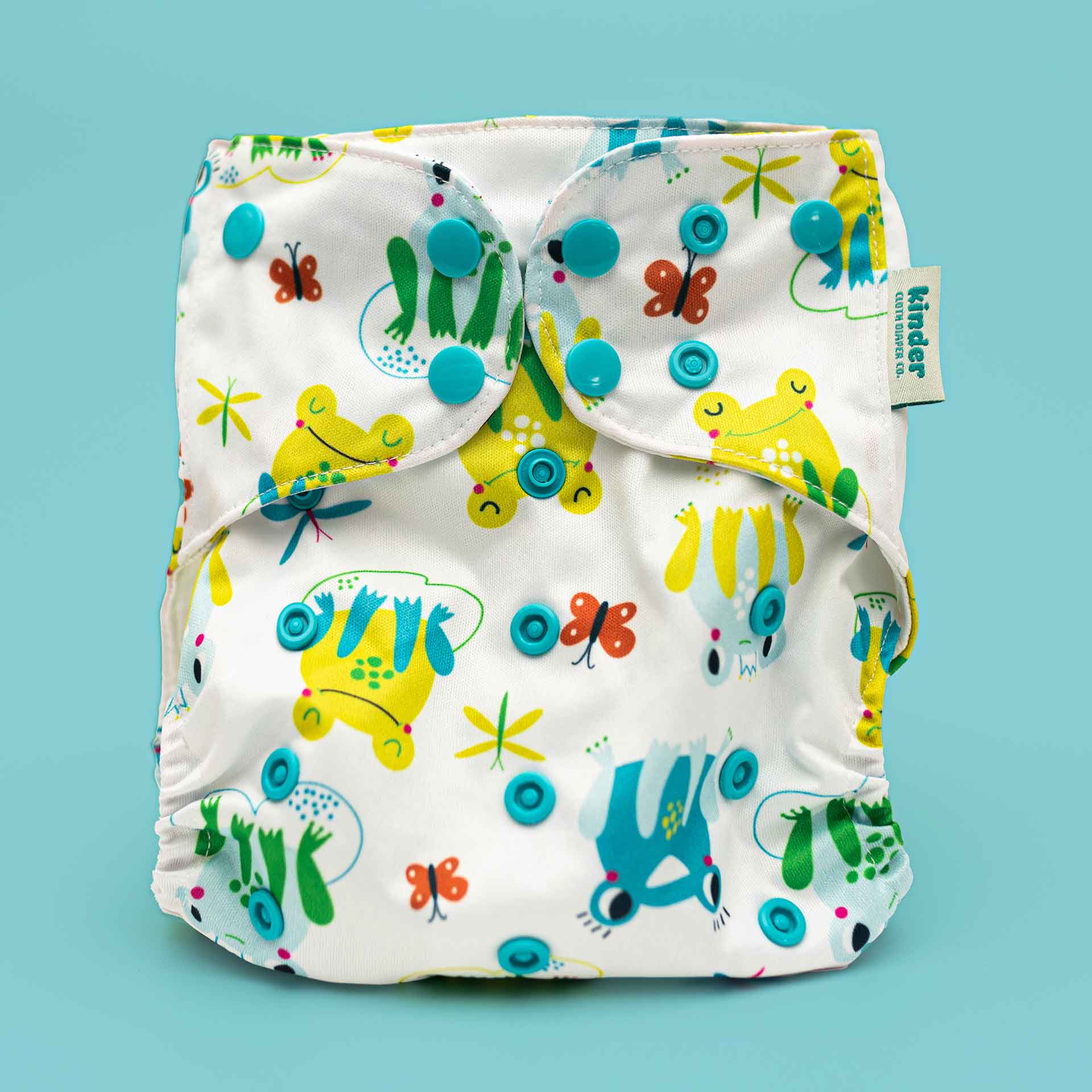 Kinder Cloth Diaper Co. Patterned Basics Pocket Cloth Diaper with Athletic Wicking Jersey
