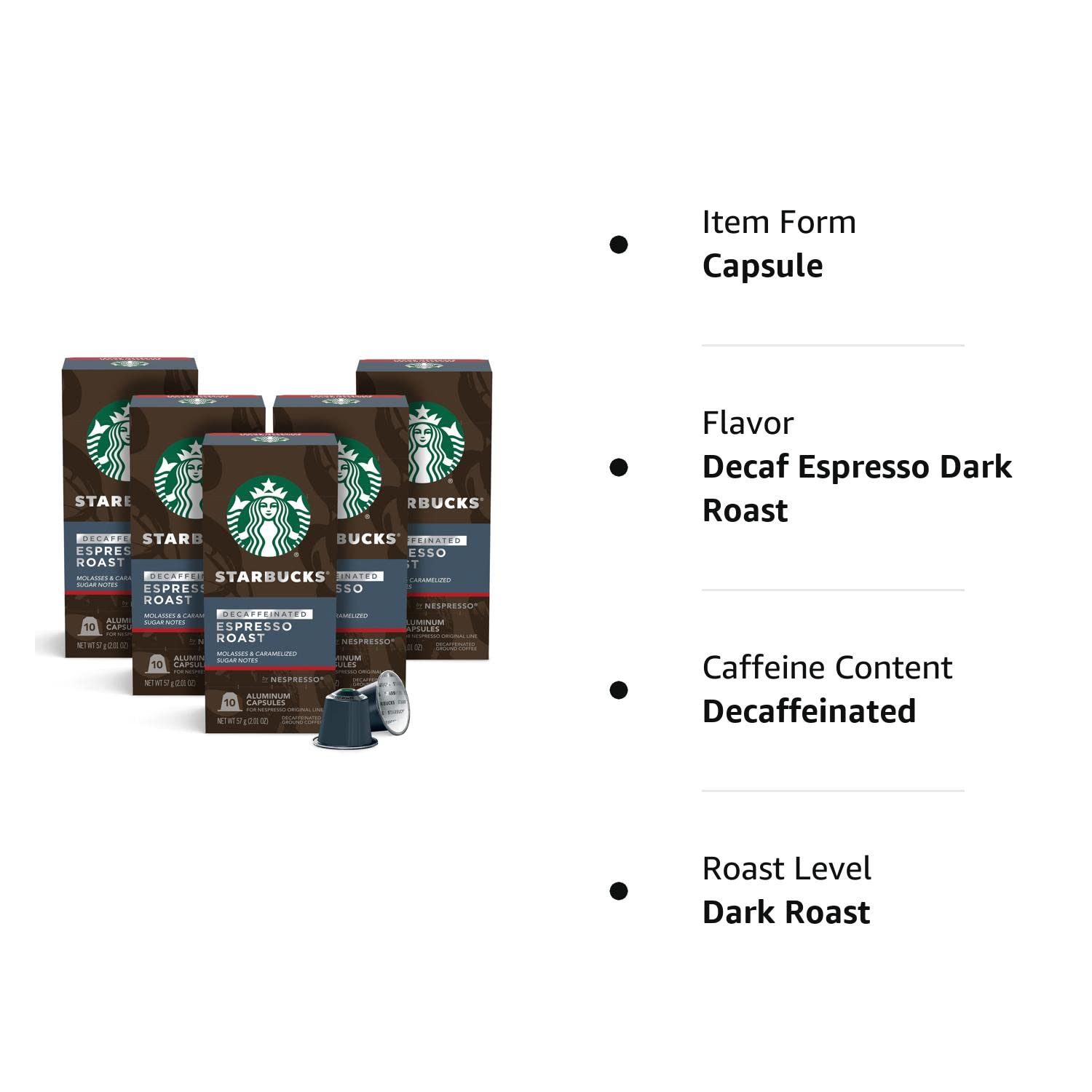 Starbucks by Nespresso Original Line Dark Roast Espresso, 50-count Espresso Pods